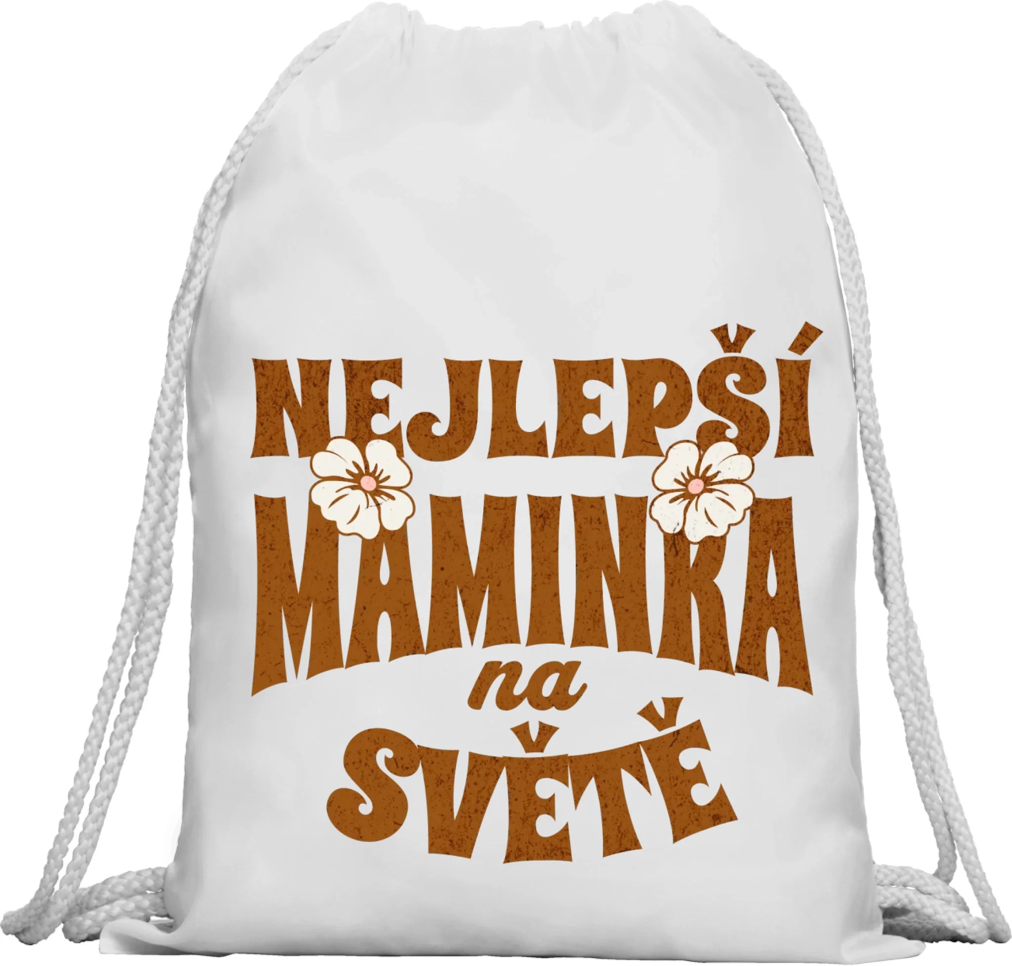 BATOH nebo TAŠKA s motivem NEJ MÁMA (výběr z 20+ potisků) Multifunkční batoh KAGU bílá 35x45 cm