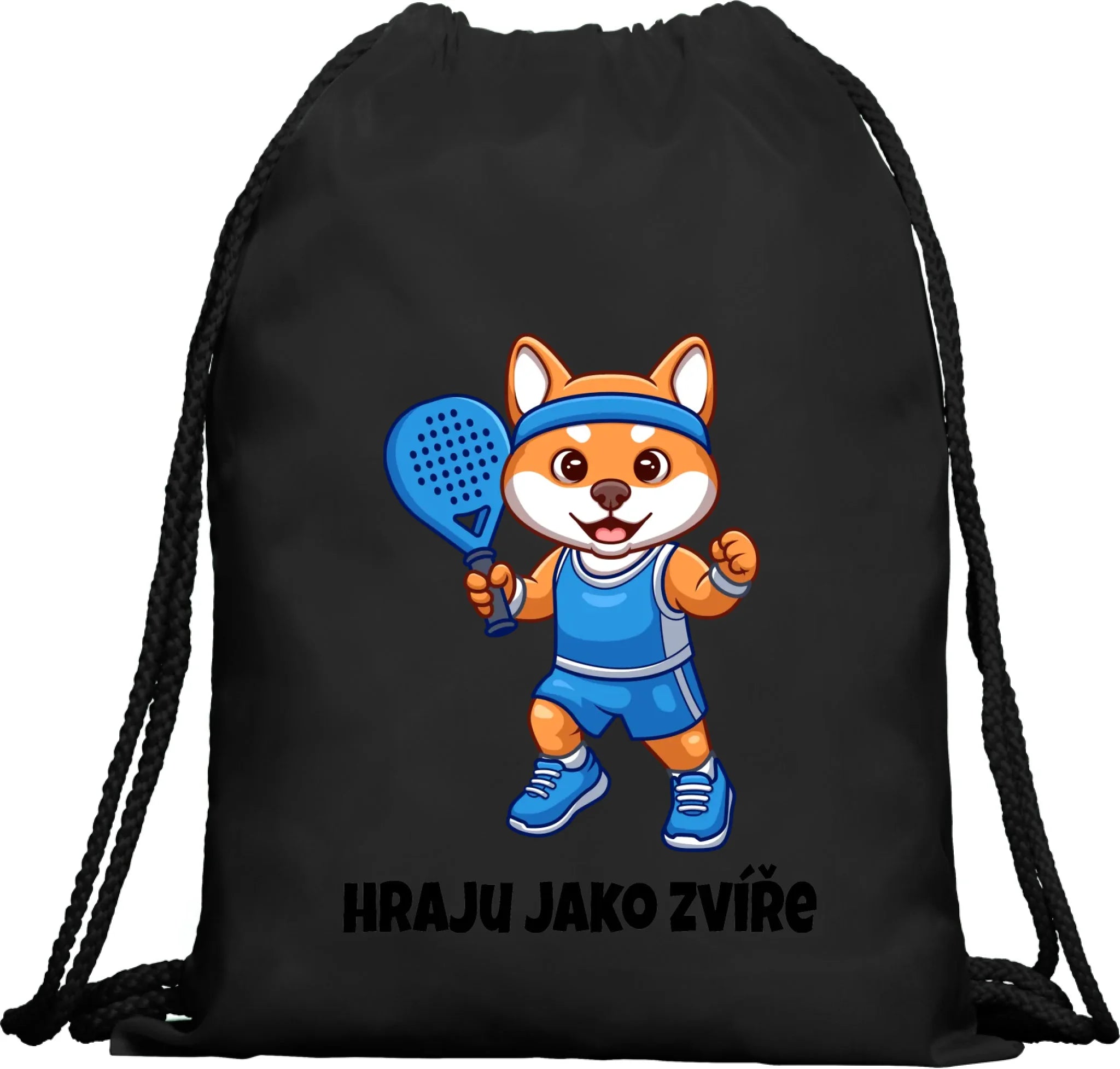 BATOH nebo TAŠKA s motivem PADEL HRAJU JAKO ZVÍŘE (výběr ze 3 potisků) Multifunkční batoh KAGU černá 35x45 cm