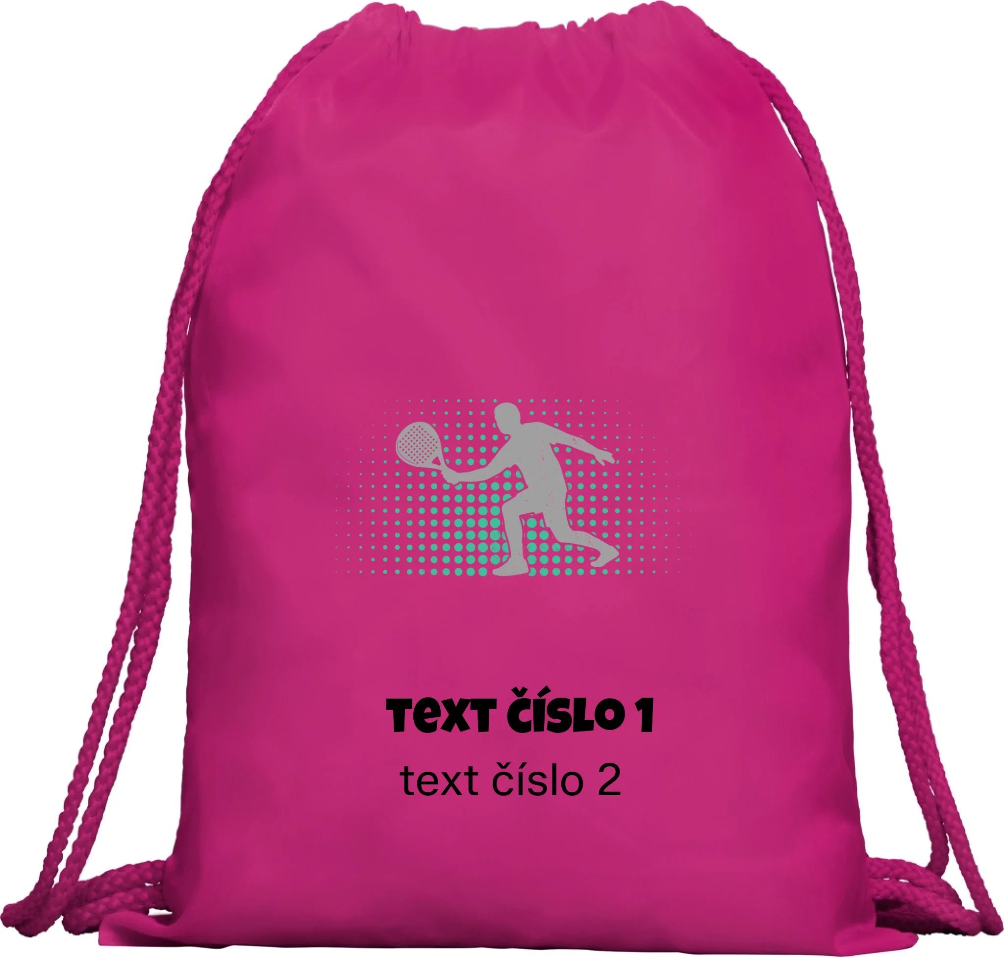 BATOH nebo TAŠKA s motivem PADEL (výběr z 10+ obrázků, možnost doplnit vlastní texty) Multifunkční batoh KAGU růže 35x45 cm