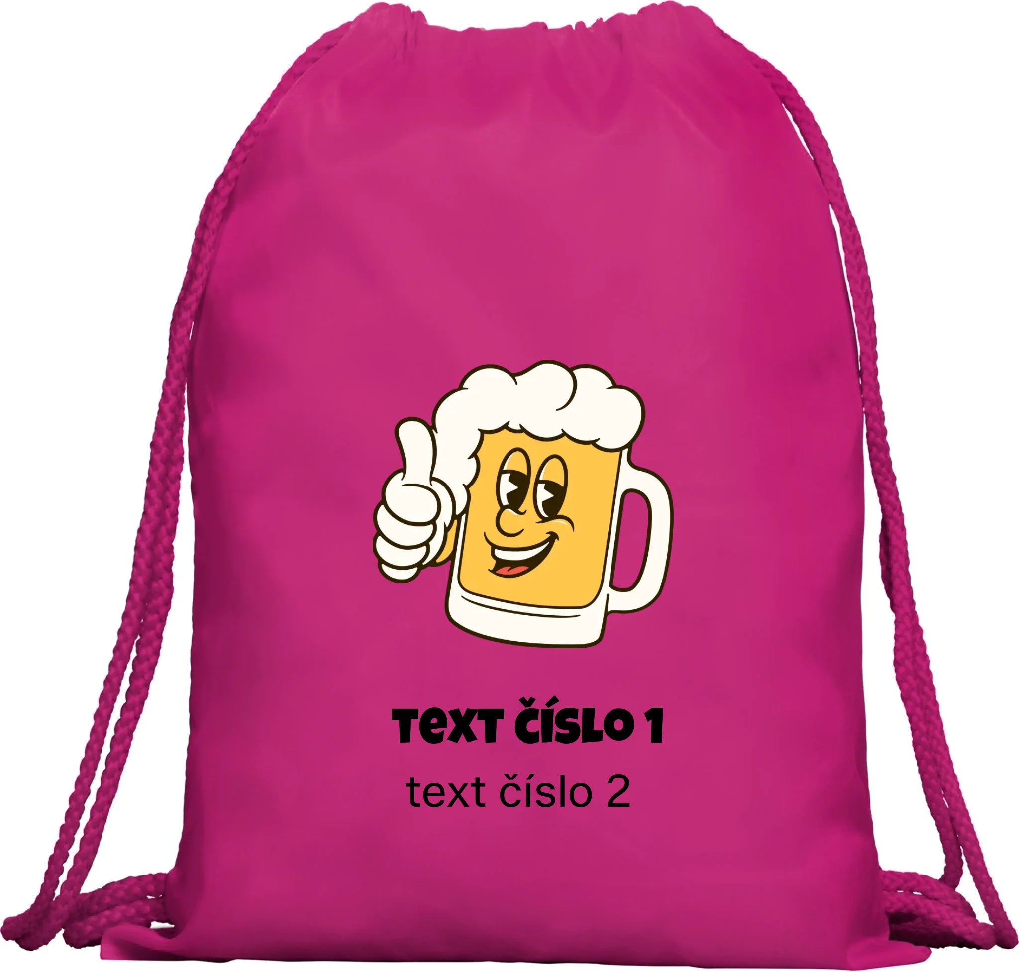 BATOH nebo TAŠKA s motivem PIVO (výběr z 10+ obrázků, možnost doplnit vlastní texty) Multifunkční batoh KAGU růže 35x45 cm