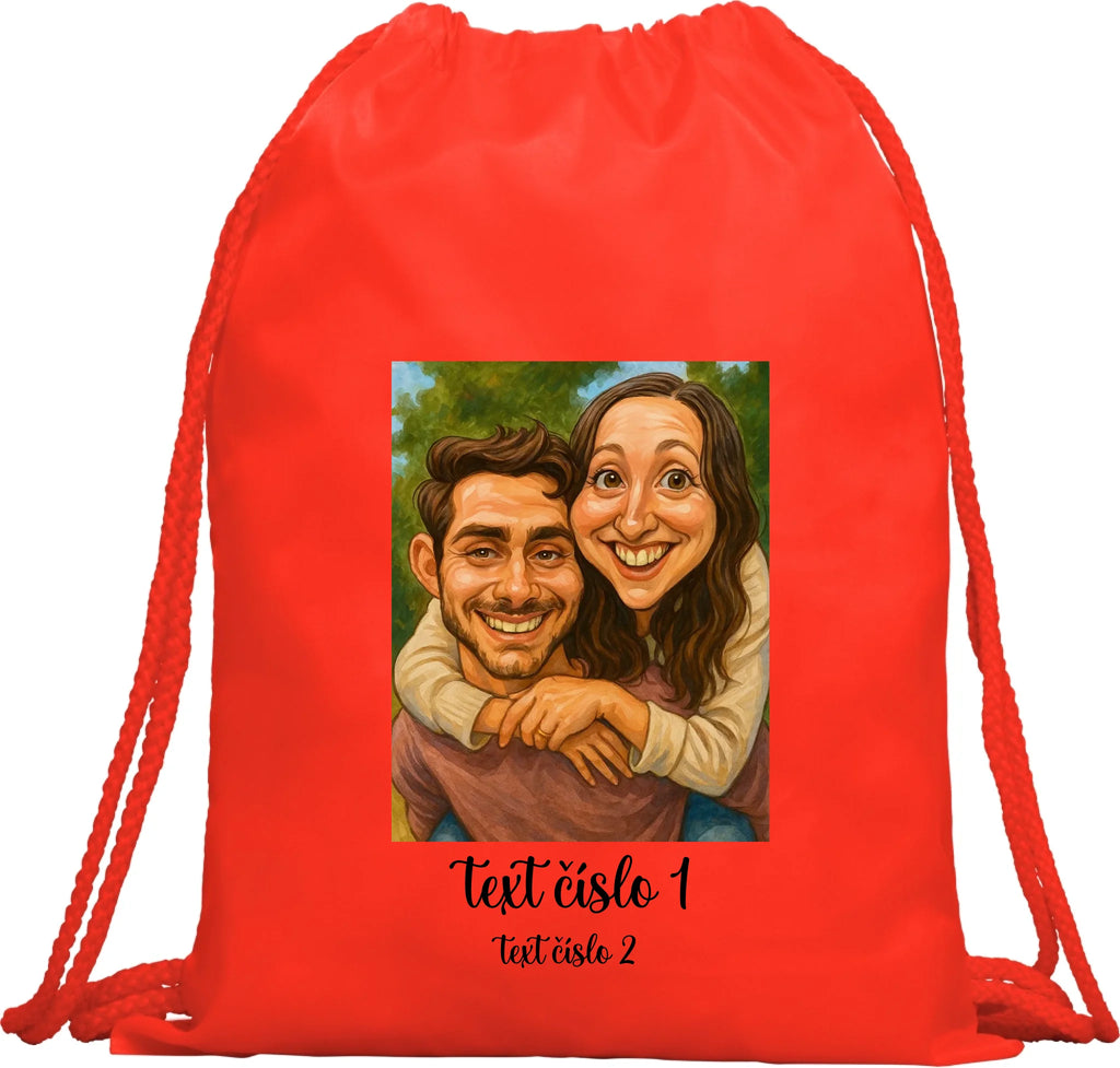 BATOH nebo TAŠKA s motivem KARIKATURA (vložíte fotku a texty)