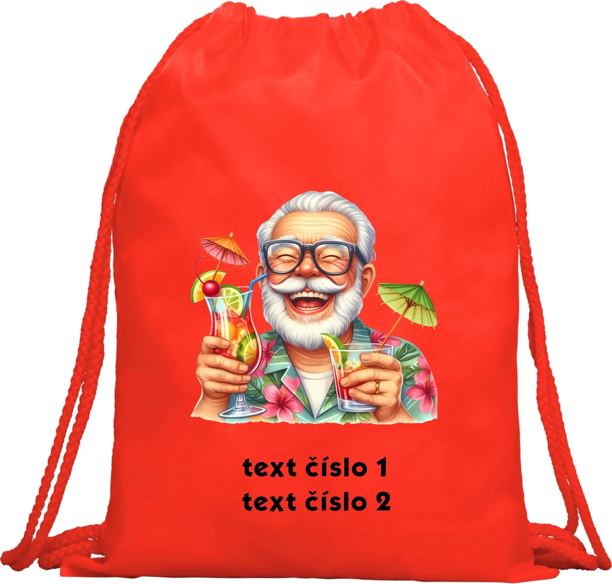 BATOH nebo TAŠKA s motivem DĚDEČEK (výběr z 10+ obrázků, možnost doplnit vlastní texty)
