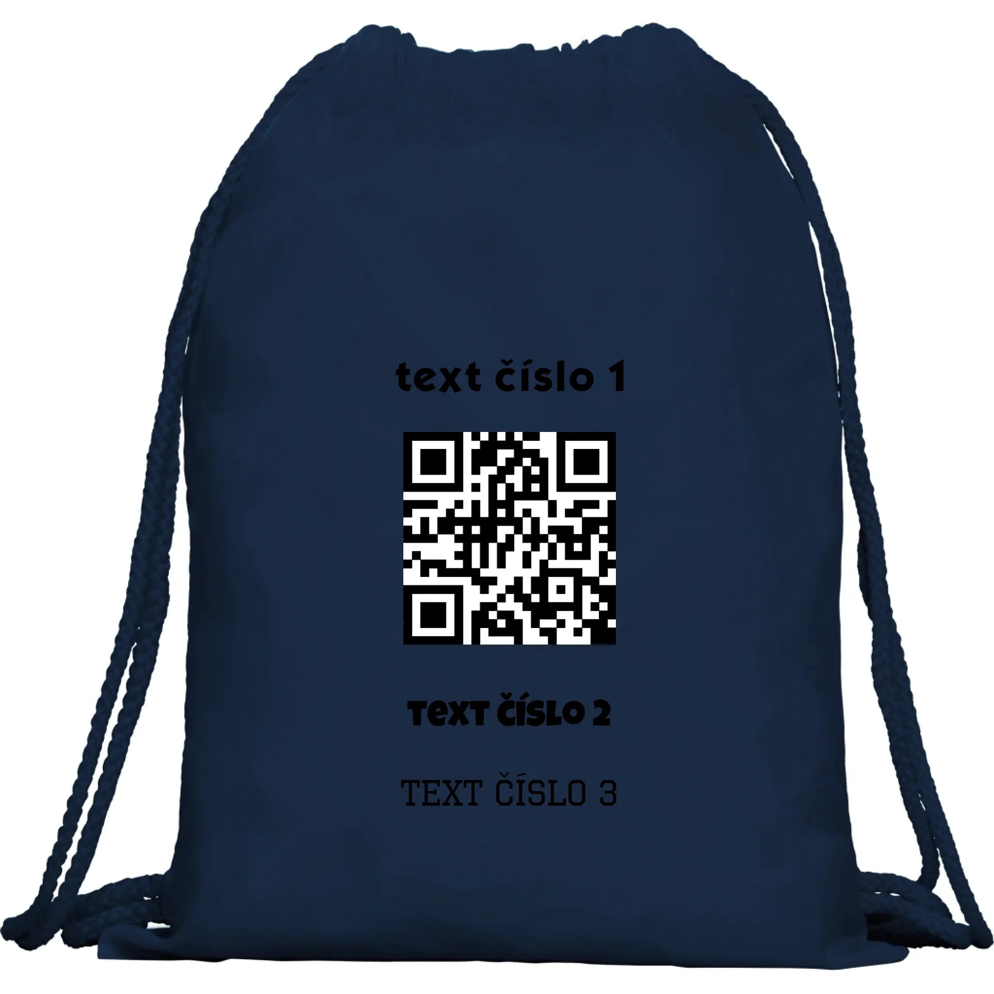 BATOH nebo TAŠKA s motivem QR KÓD (vložíte url adresu, můžete vložit vlastní texty)