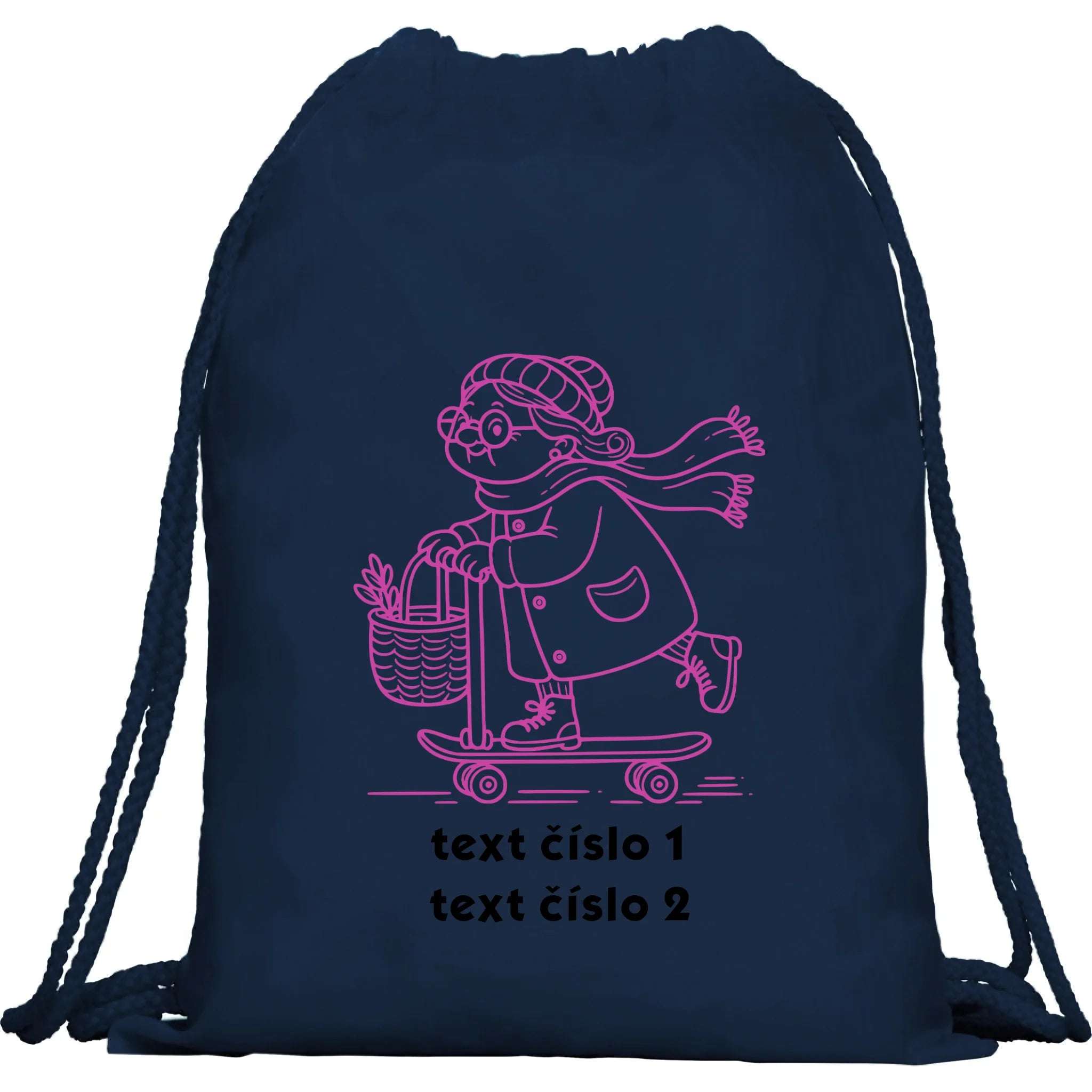 BATOH nebo TAŠKA s motivem BABIČKA (výběr z 10+ obrázků, možnost doplnit vlastní texty)