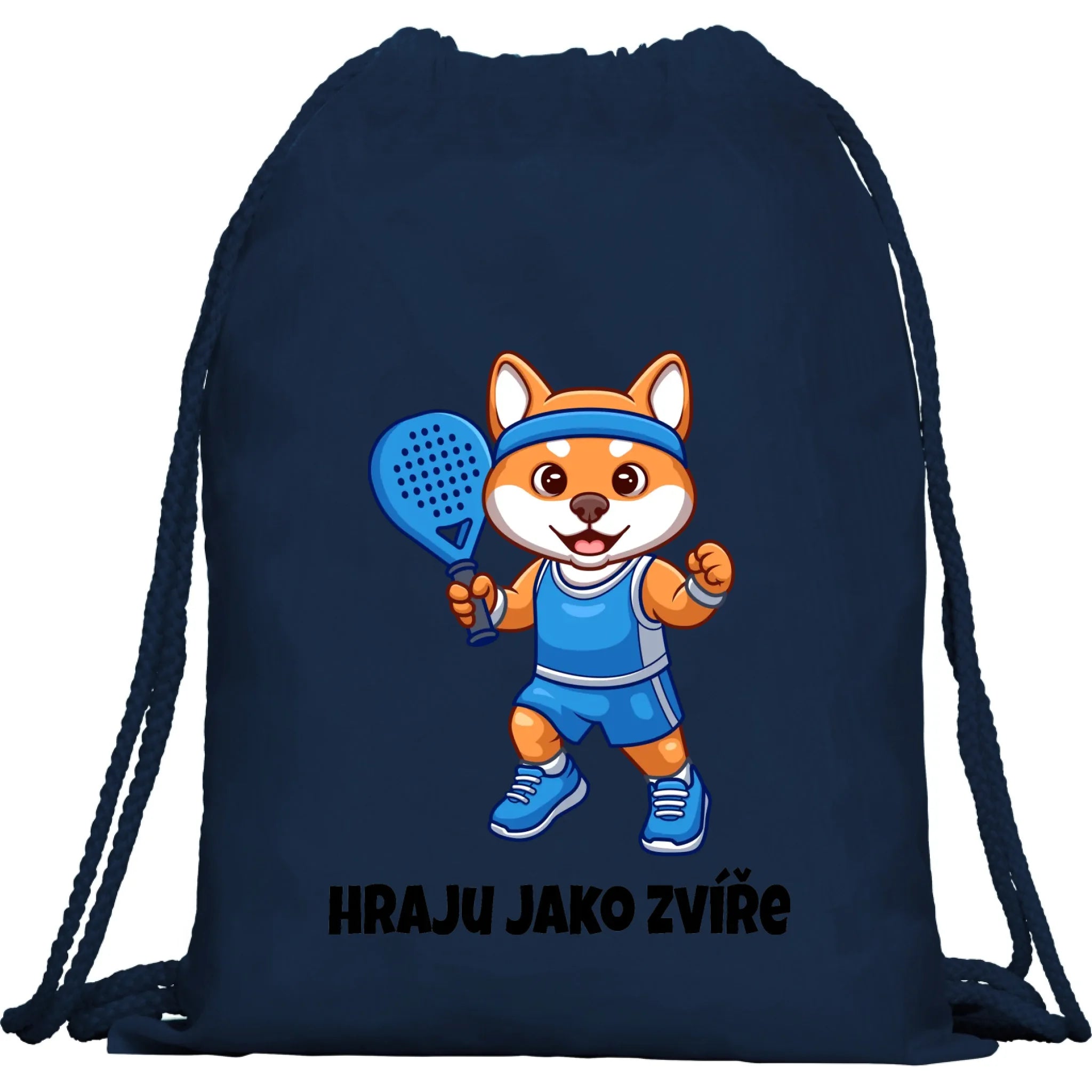 BATOH nebo TAŠKA s motivem PADEL HRAJU JAKO ZVÍŘE (výběr ze 3 potisků) Multifunkční batoh KAGU námořnická modrá 35x45 cm