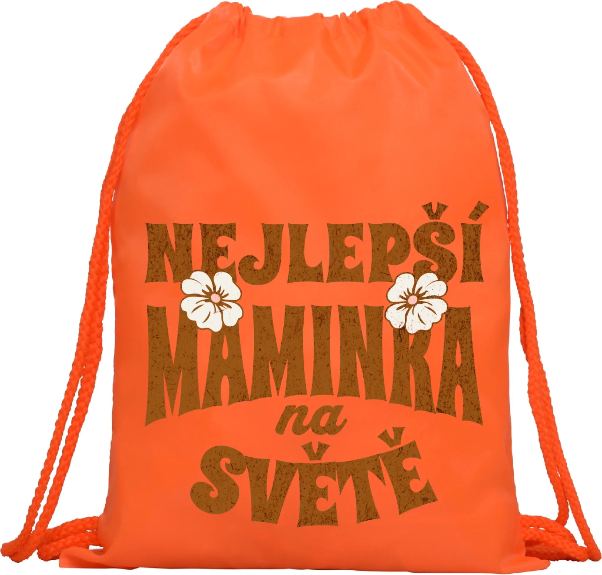 BATOH nebo TAŠKA s motivem NEJ MÁMA (výběr z 20+ potisků) Multifunkční batoh KAGU oranžová 35x45 cm
