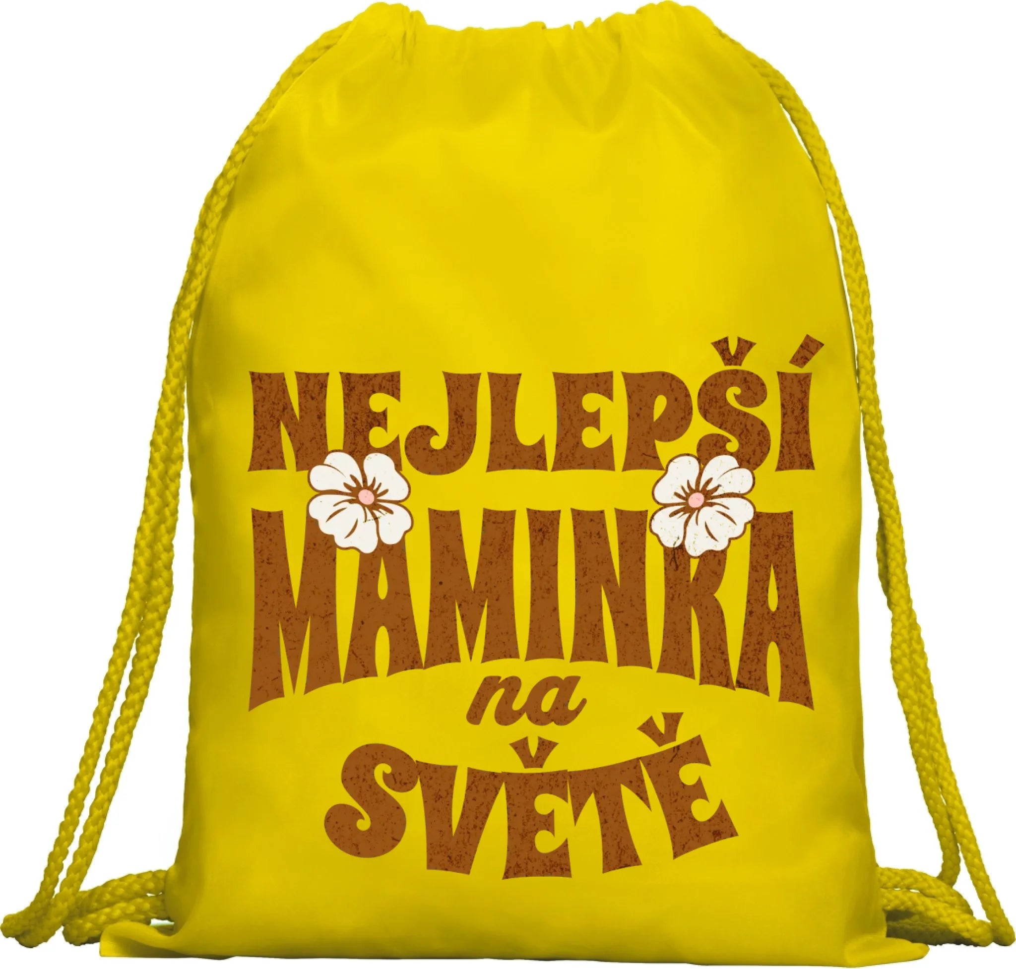BATOH nebo TAŠKA s motivem NEJ MÁMA (výběr z 20+ potisků) Multifunkční batoh KAGU žlutá 35x45 cm