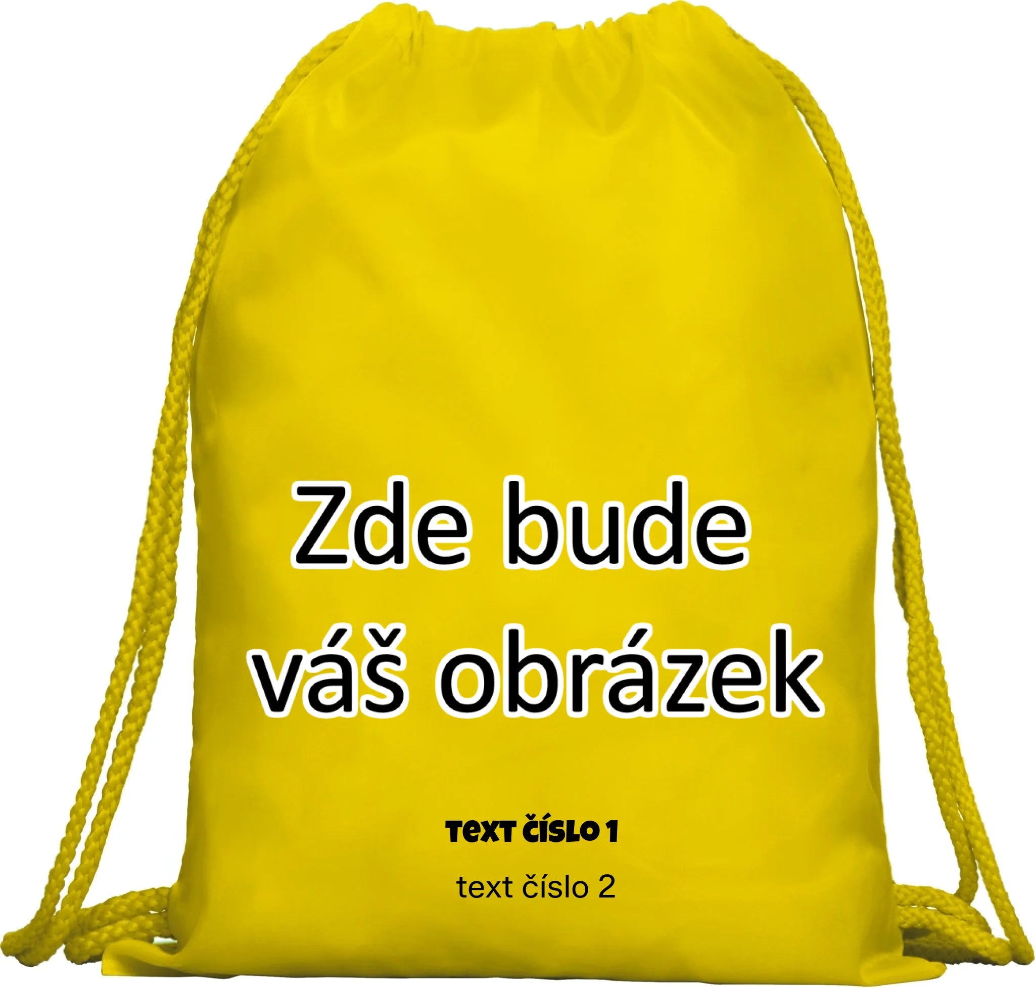 BATOH KAGU s vaším motivem/fotkou Multifunkční batoh KAGU žlutá 35x45 cm