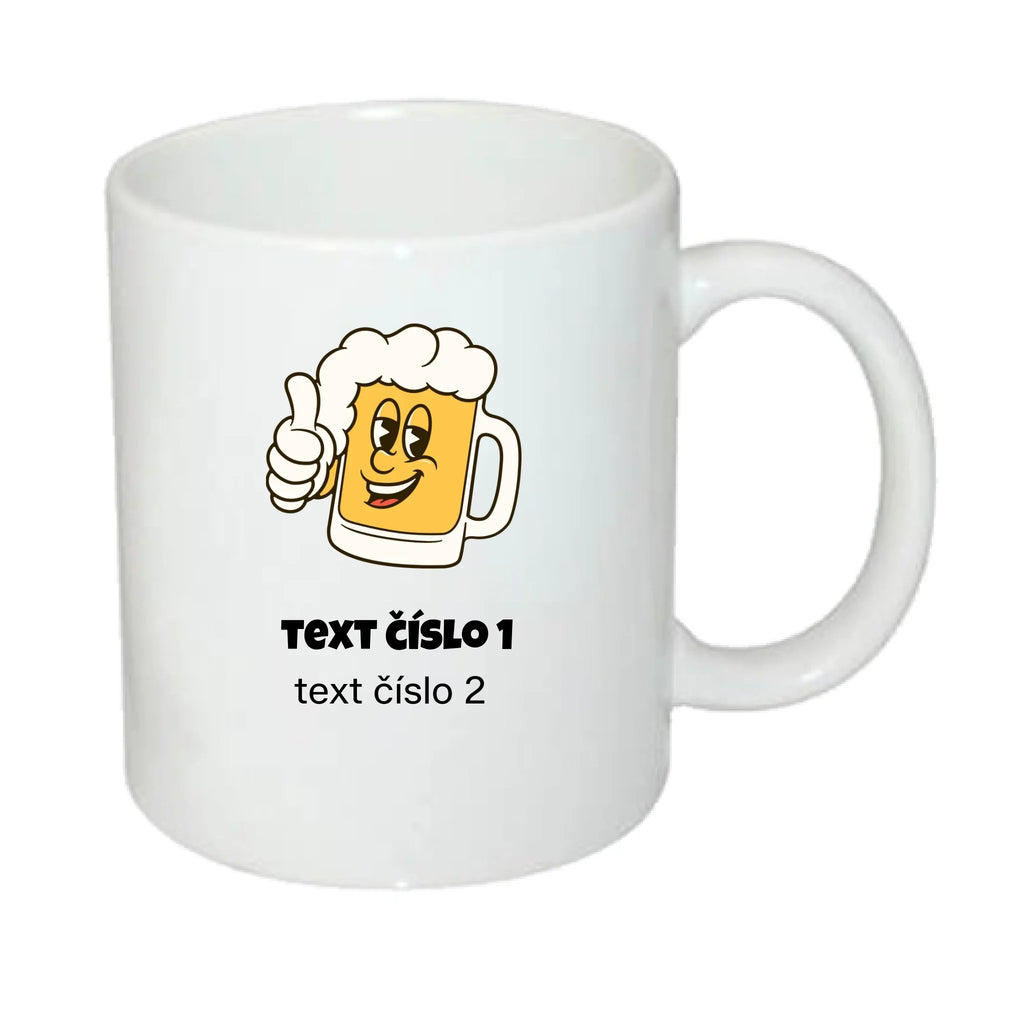 HRNÍČEK s motivem PIVO (výběr z 10+ obrázků, možnost doplnit vlastní texty)