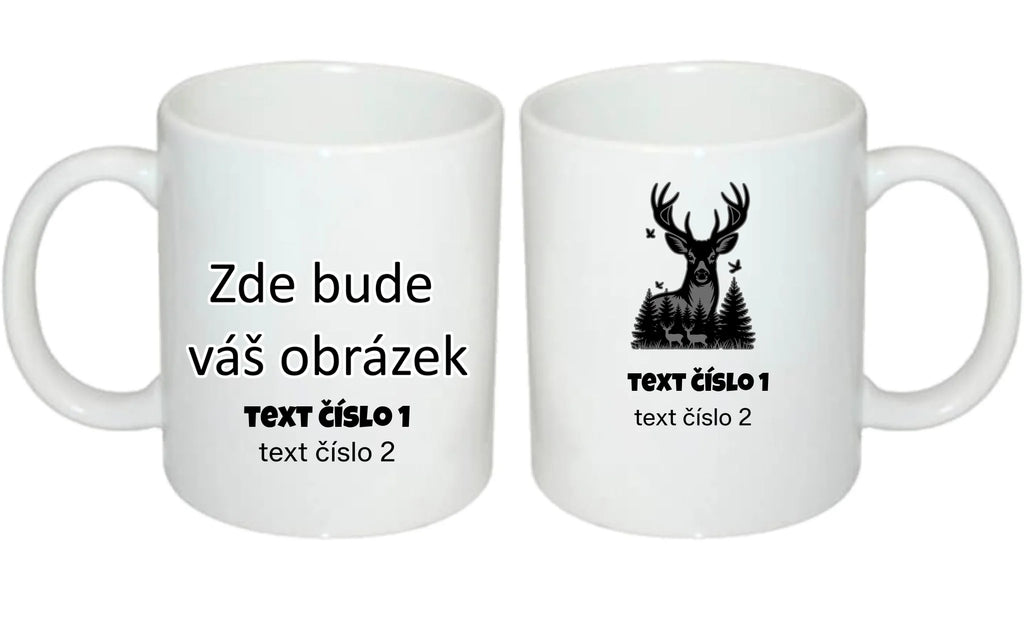 HRNÍČEK s motivem MYSLIVOST (výběr z 10+ obrázků, možnost doplnit vlastní texty)