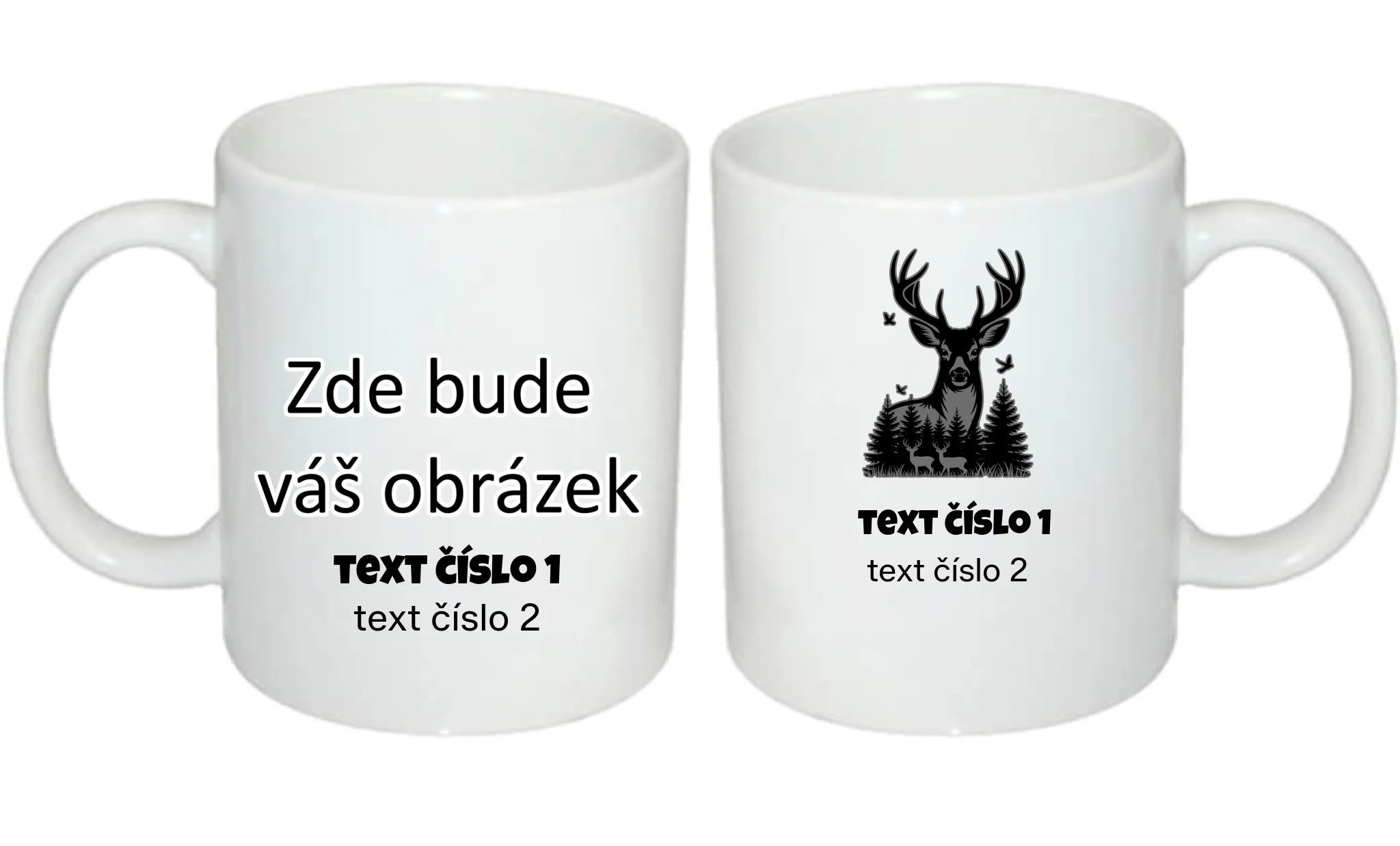 HRNÍČEK s motivem MYSLIVOST (výběr z 10+ obrázků, možnost doplnit vlastní texty)
