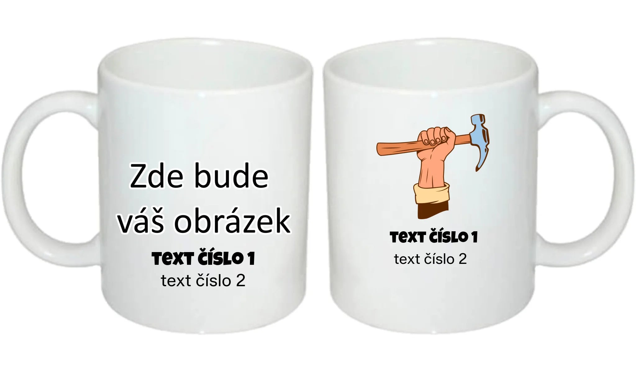 HRNÍČEK s motivem PRÁCE (výběr z 10+ potisků a možnost doplnit vlastní texty)