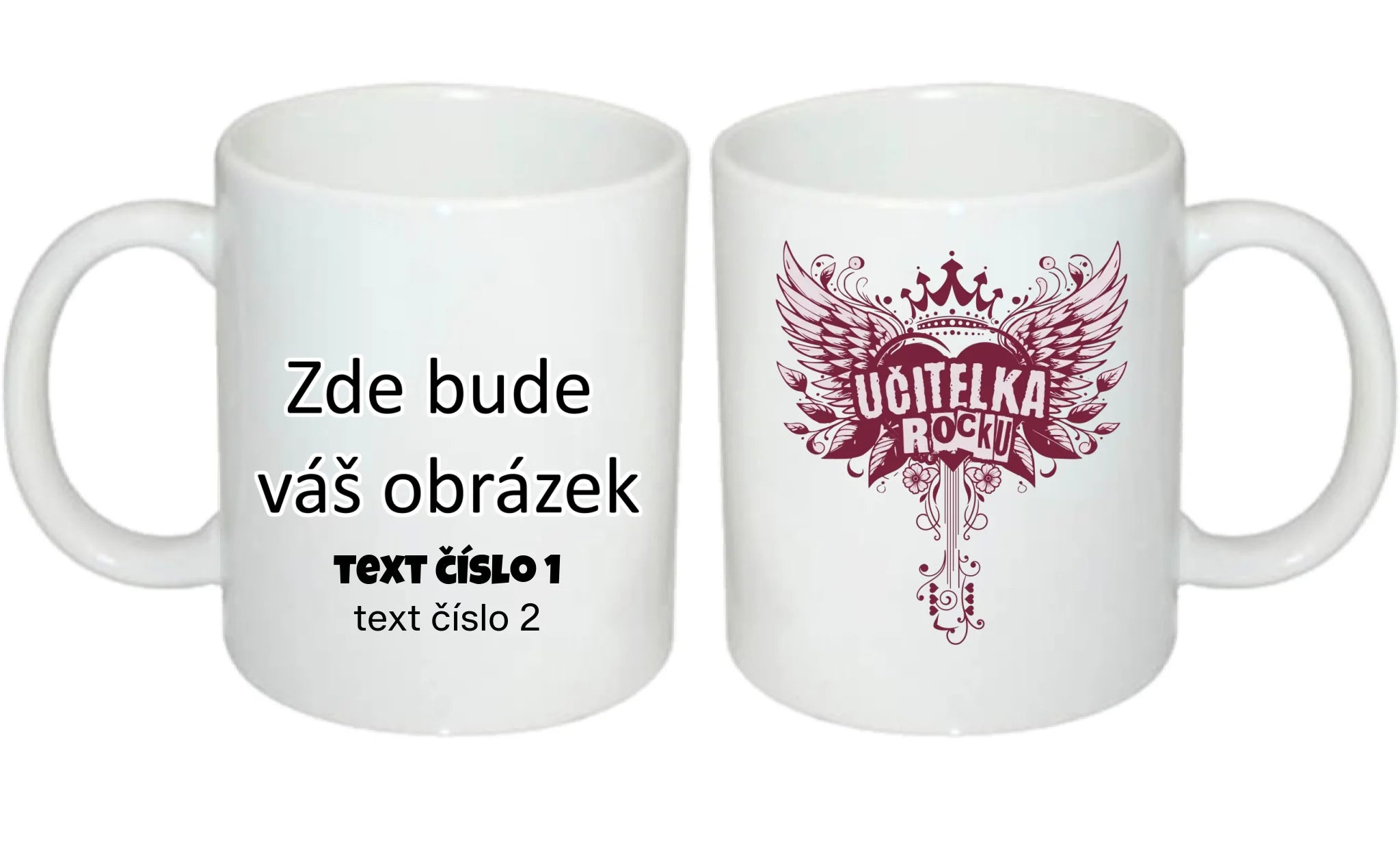 HRNÍČEK s motivem UČITELKA (výběr z 17+ potisků)