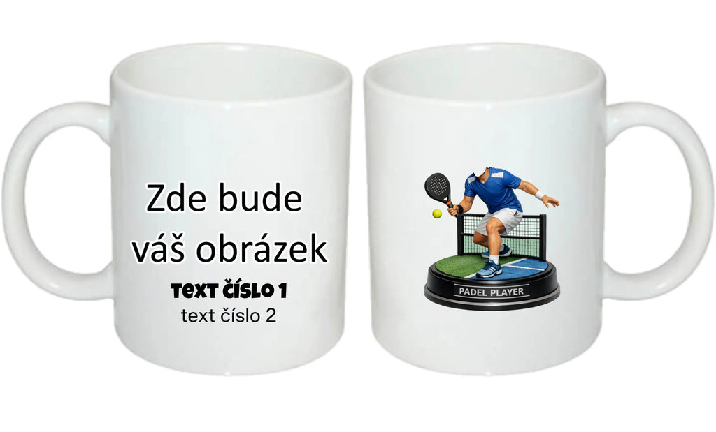 HRNÍČEK s motivem PADEL (s vlastní fotkou)