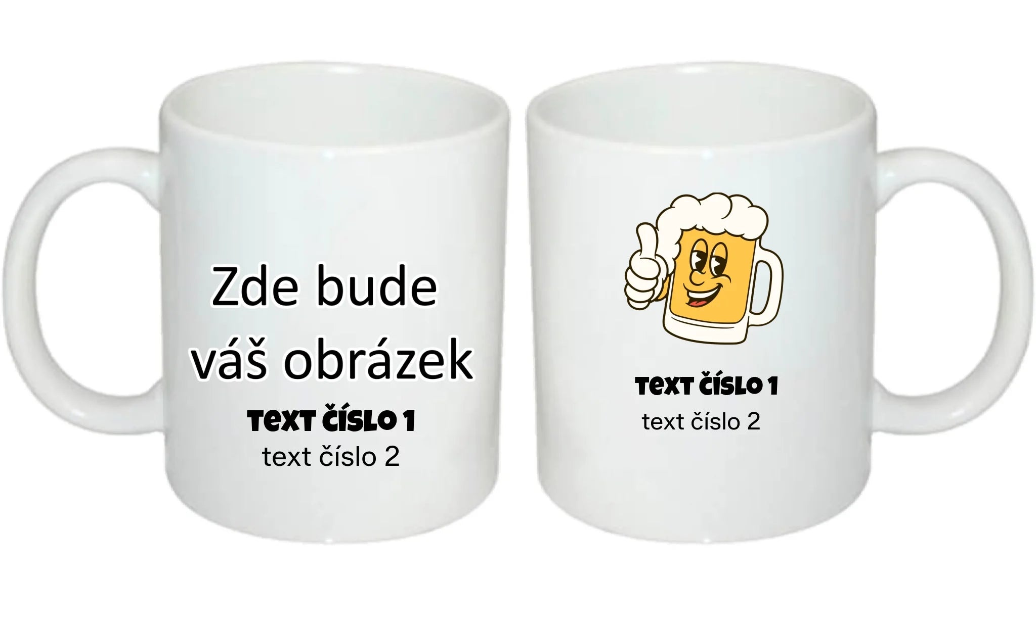 HRNÍČEK s motivem PIVO (výběr z 10+ obrázků, možnost doplnit vlastní texty)