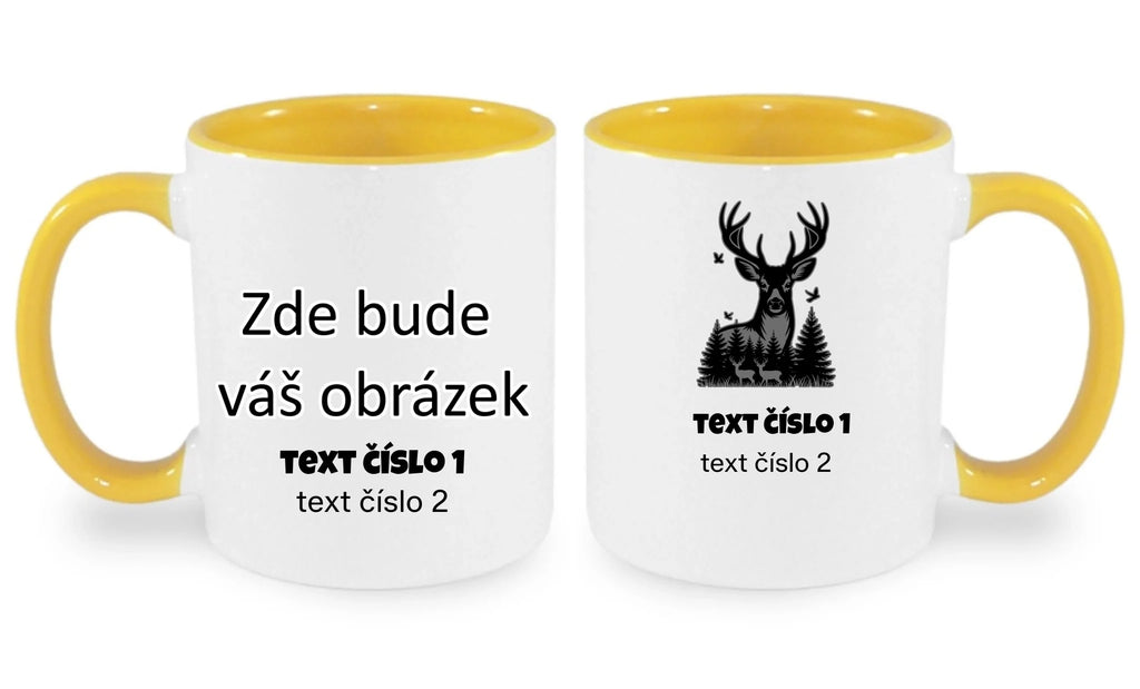 HRNÍČEK s motivem MYSLIVOST (výběr z 10+ obrázků, možnost doplnit vlastní texty)