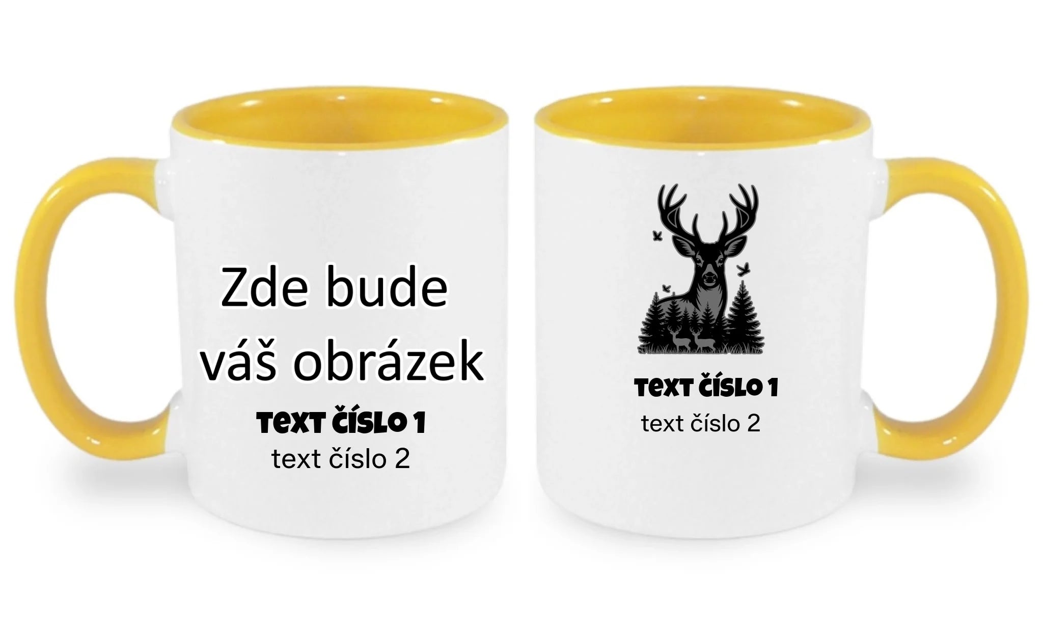 HRNÍČEK s motivem MYSLIVOST (výběr z 10+ obrázků, možnost doplnit vlastní texty)
