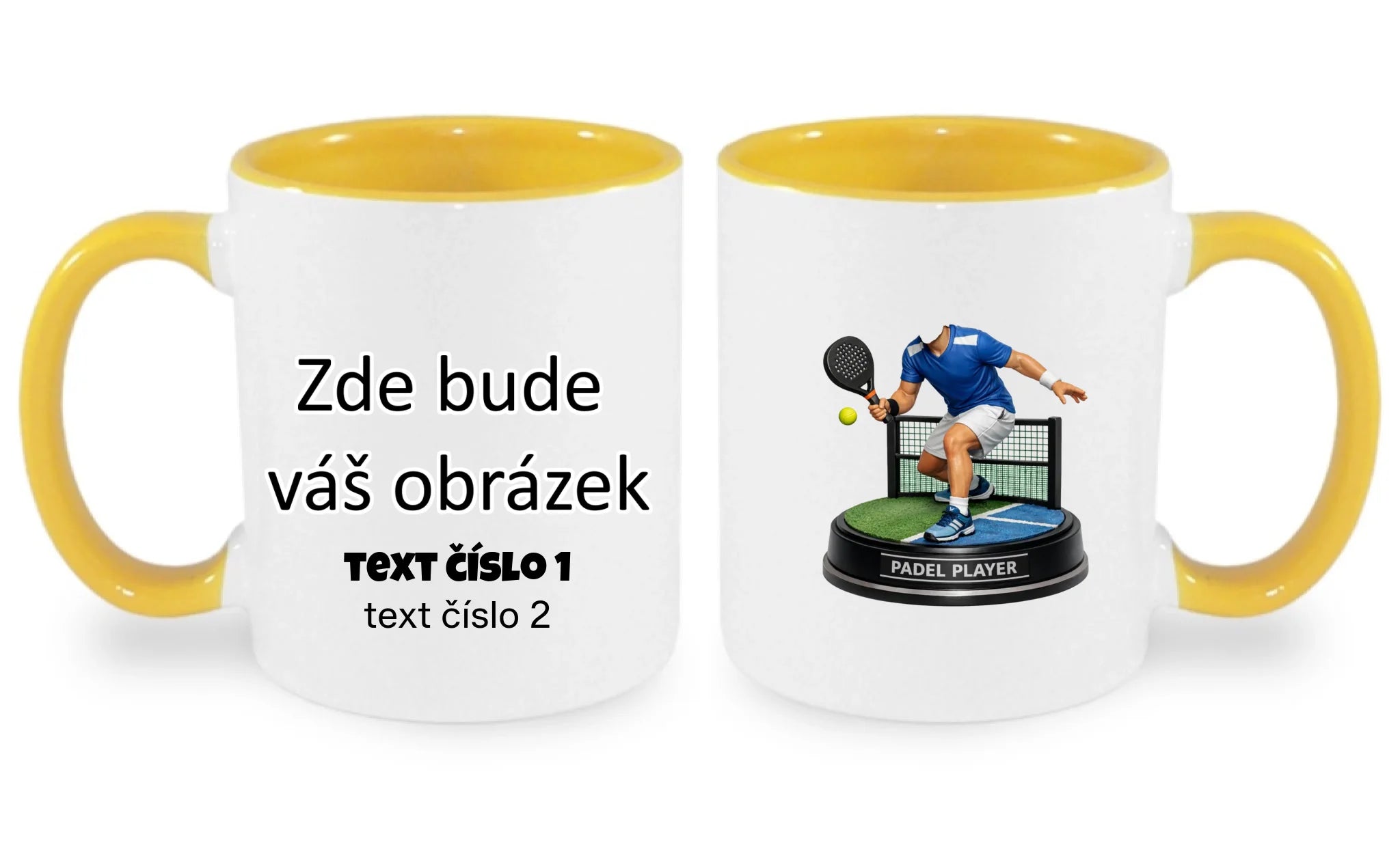 HRNÍČEK s motivem PADEL (s vlastní fotkou)