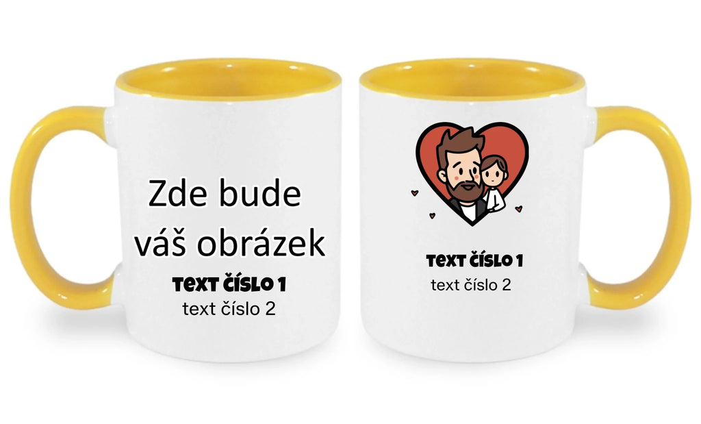 HRNÍČEK s motivem NEJ TÁTA (výběr z 10+ obrázků, možnost doplnit vlastní texty)