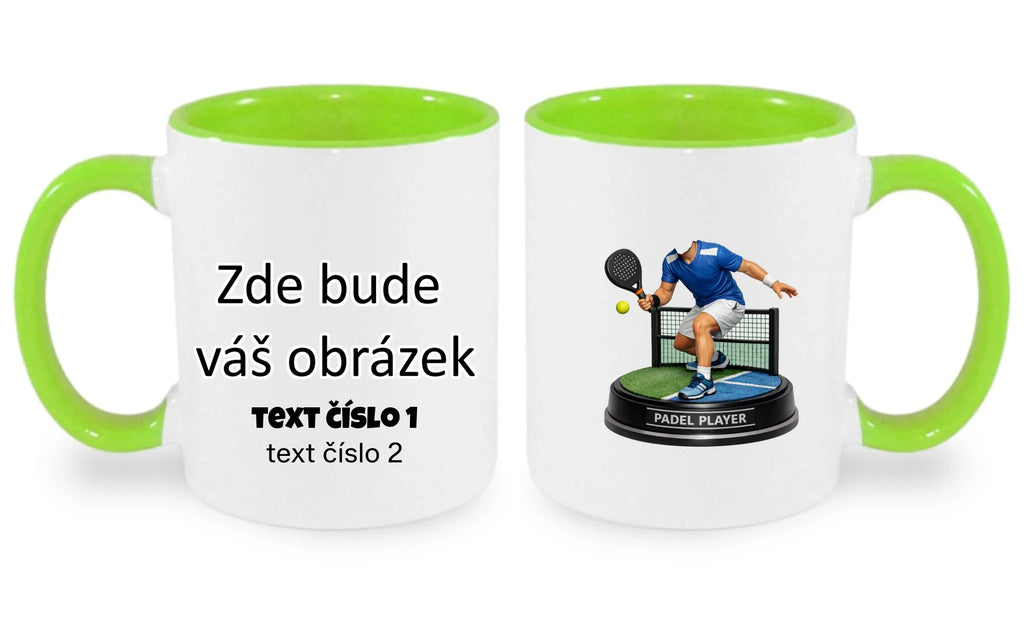 HRNÍČEK s motivem PADEL (s vlastní fotkou)