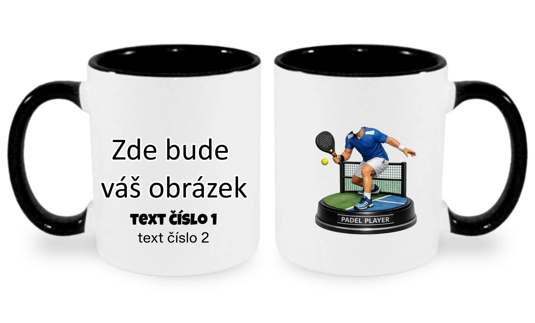 HRNÍČEK s motivem PADEL (s vlastní fotkou)