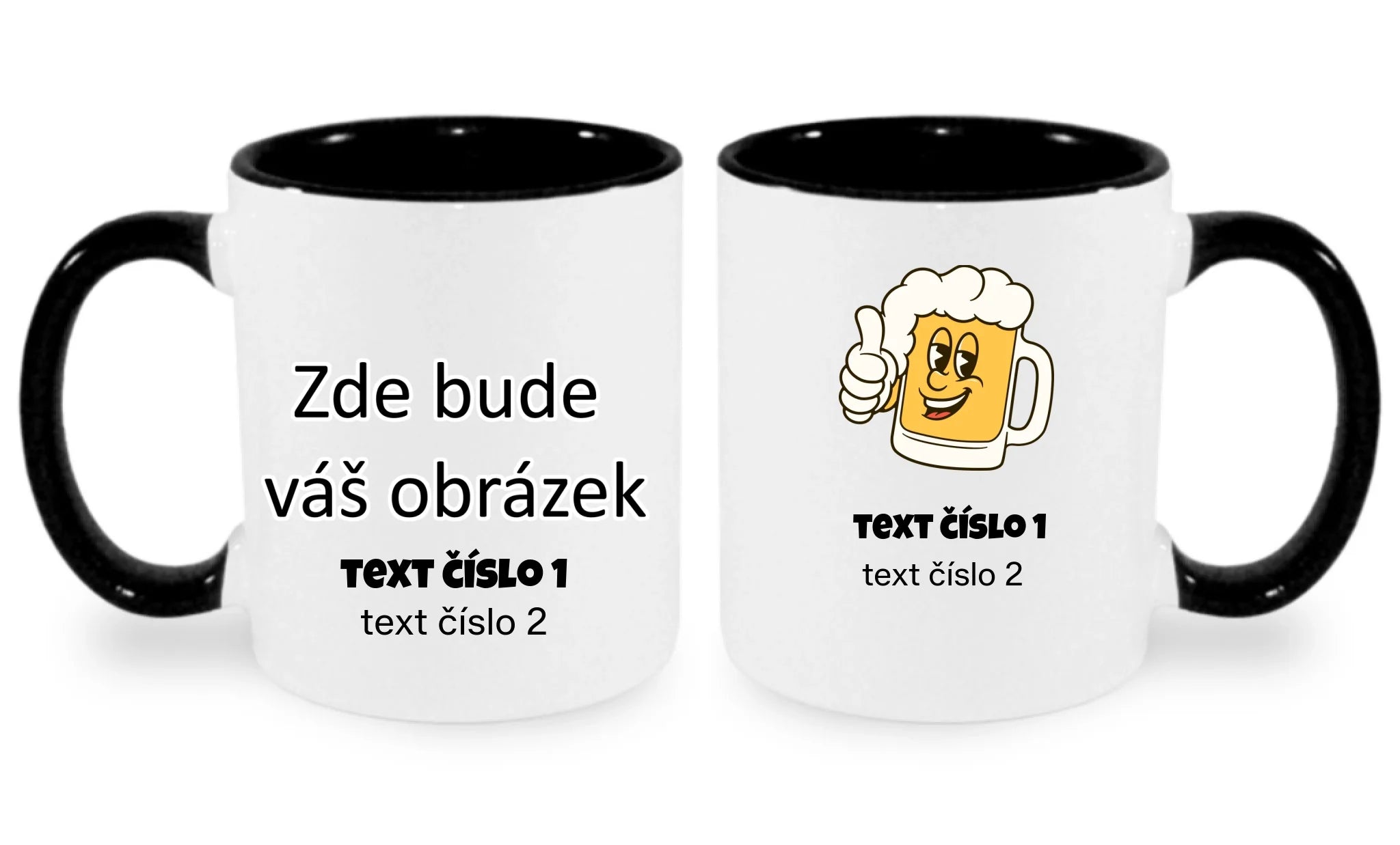 HRNÍČEK s motivem PIVO (výběr z 10+ obrázků, možnost doplnit vlastní texty)