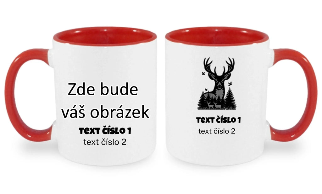 HRNÍČEK s motivem MYSLIVOST (výběr z 10+ obrázků, možnost doplnit vlastní texty)