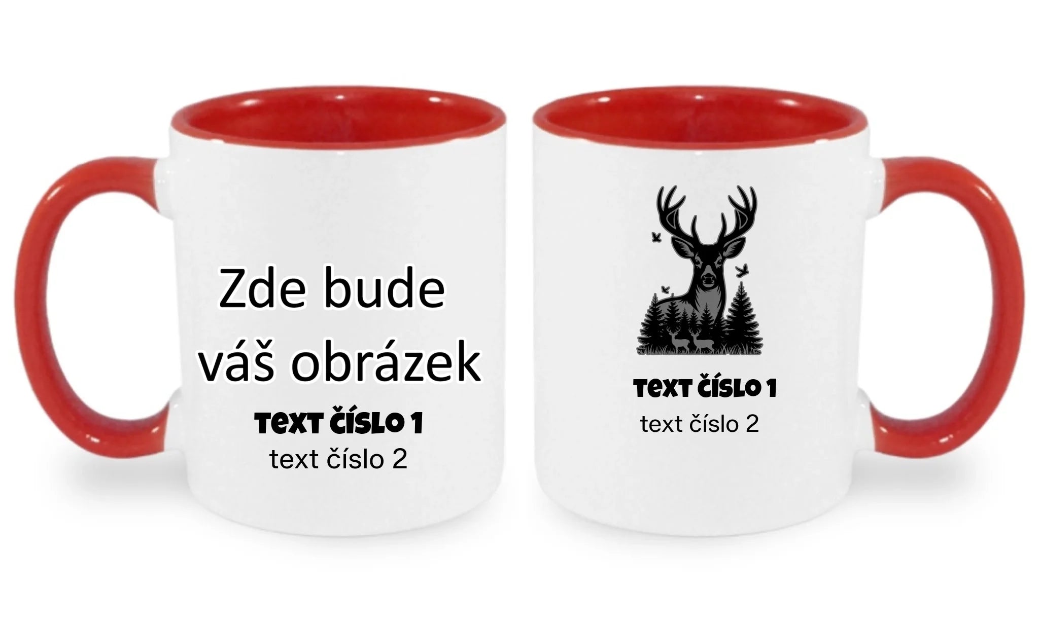 HRNÍČEK s motivem MYSLIVOST (výběr z 10+ obrázků, možnost doplnit vlastní texty)