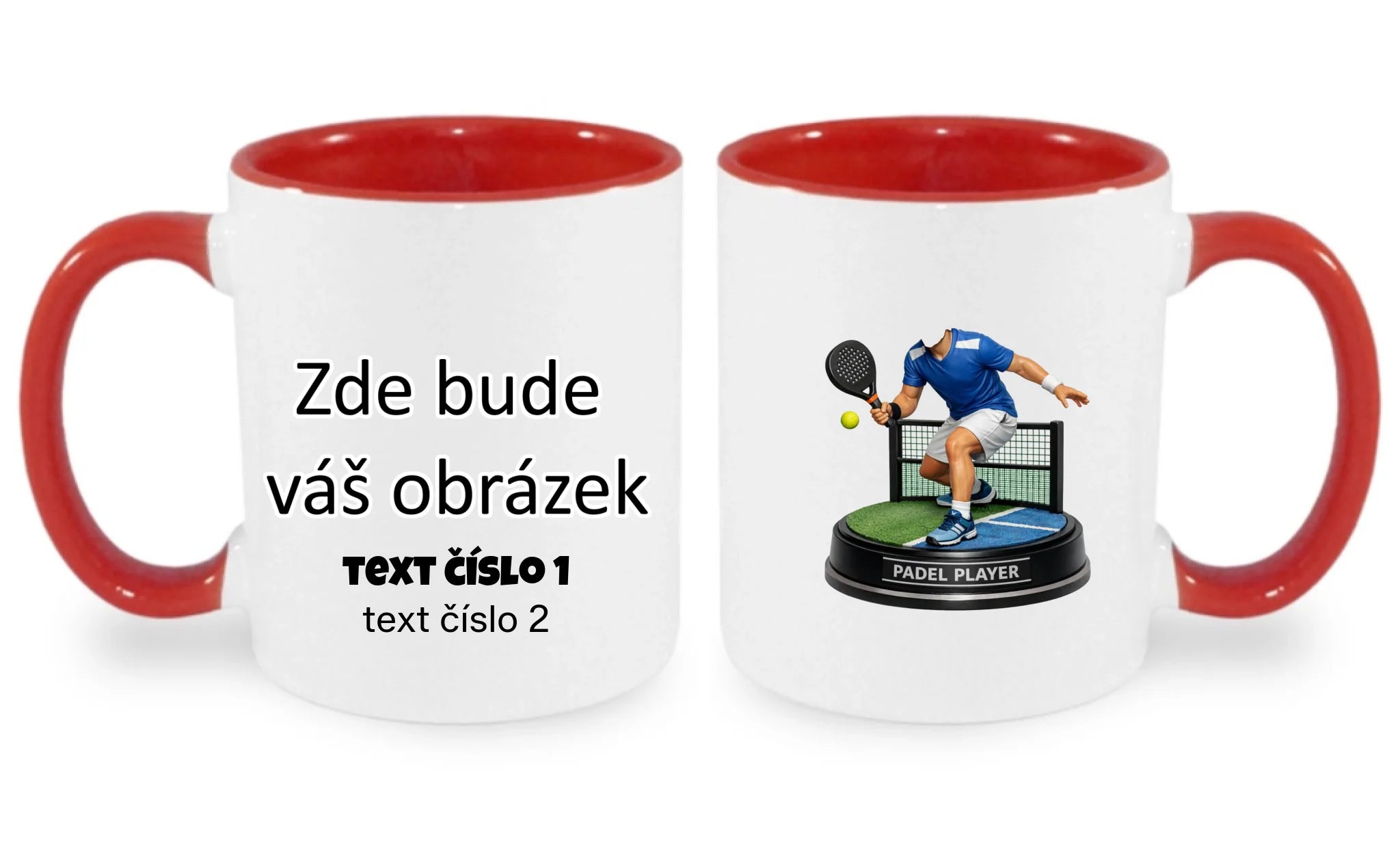 HRNÍČEK s motivem PADEL (s vlastní fotkou)