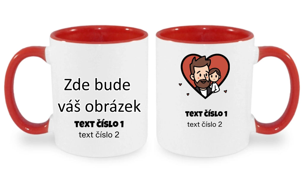 HRNÍČEK s motivem NEJ TÁTA (výběr z 10+ obrázků, možnost doplnit vlastní texty)