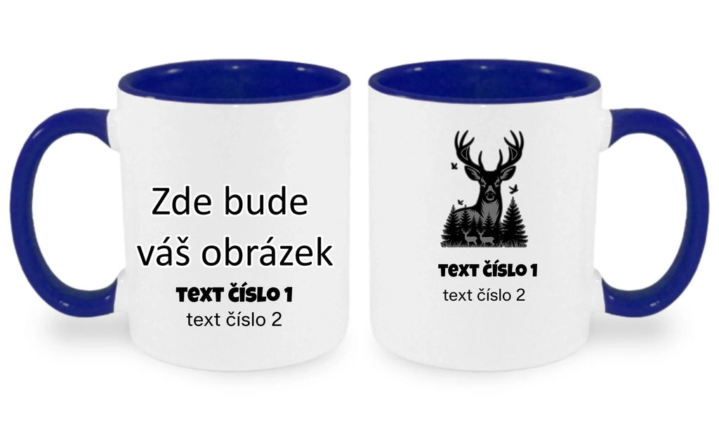 HRNÍČEK s motivem MYSLIVOST (výběr z 10+ obrázků, možnost doplnit vlastní texty)
