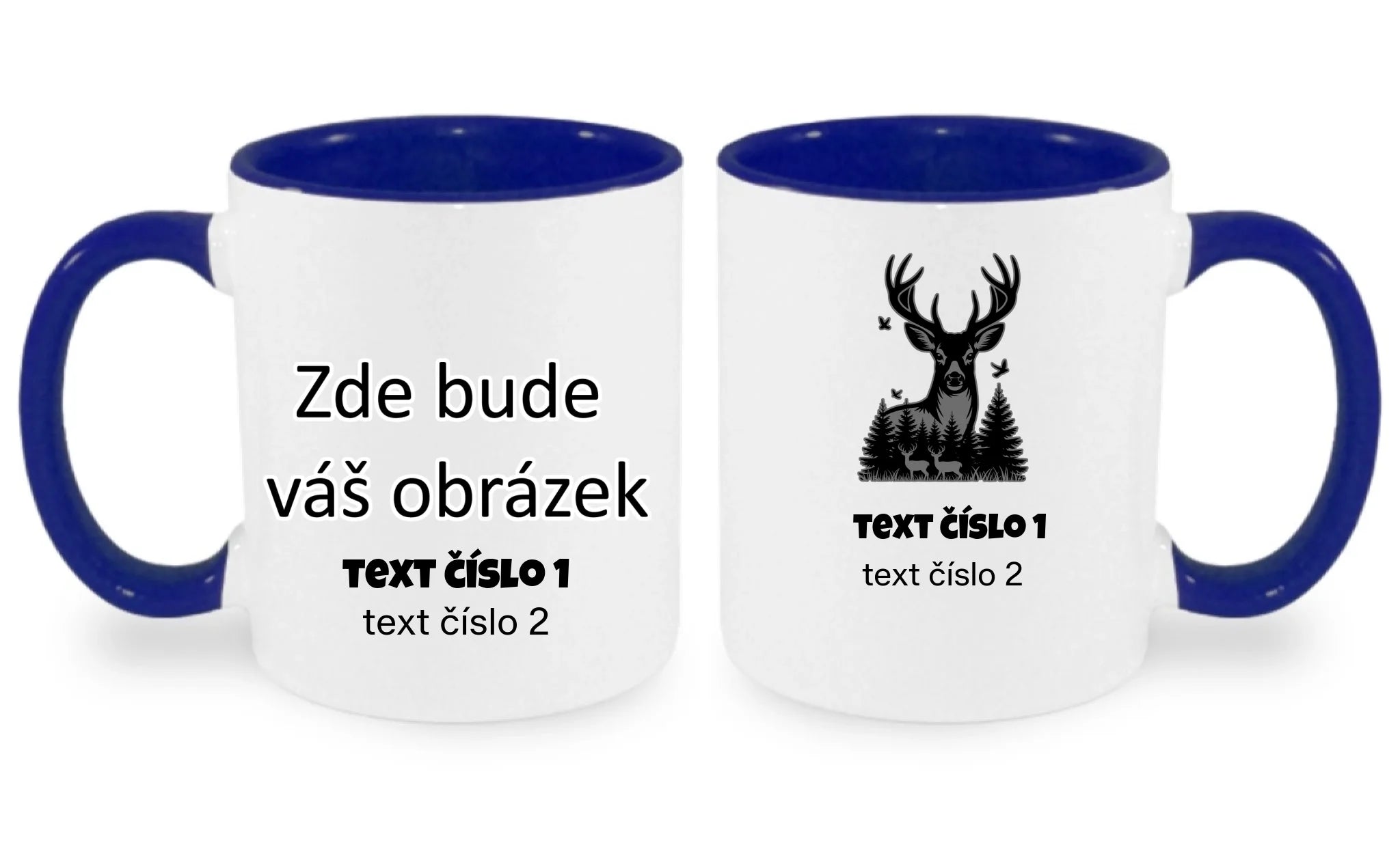 HRNÍČEK s motivem MYSLIVOST (výběr z 10+ obrázků, možnost doplnit vlastní texty)