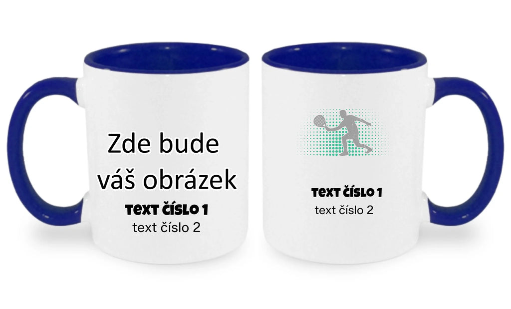 HRNÍČEK s motivem PADEL (výběr z 10+ obrázků, možnost doplnit vlastní texty)