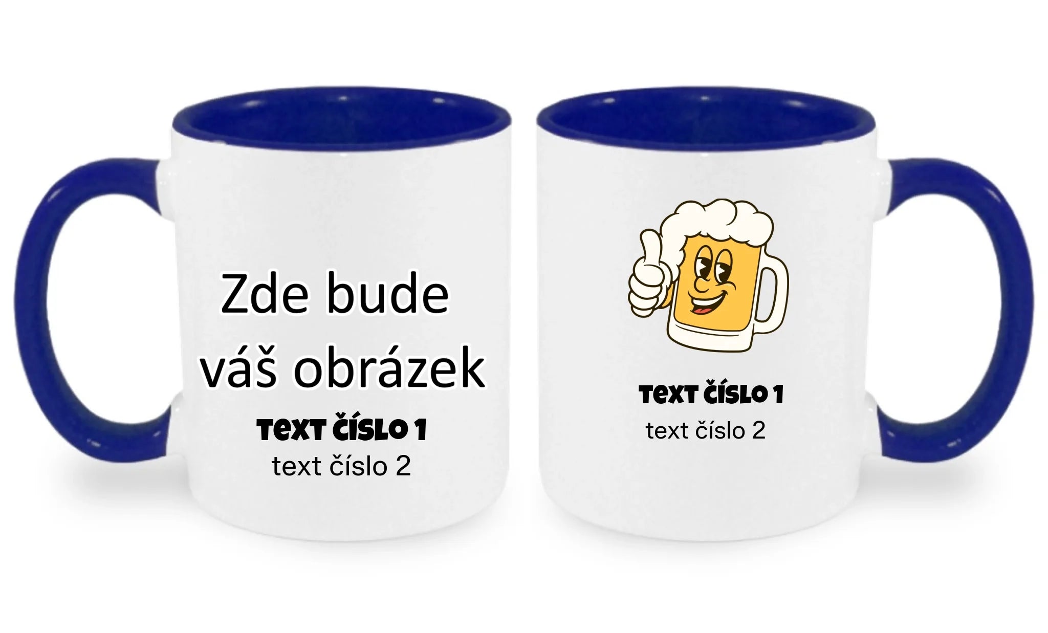 HRNÍČEK s motivem PIVO (výběr z 10+ obrázků, možnost doplnit vlastní texty)
