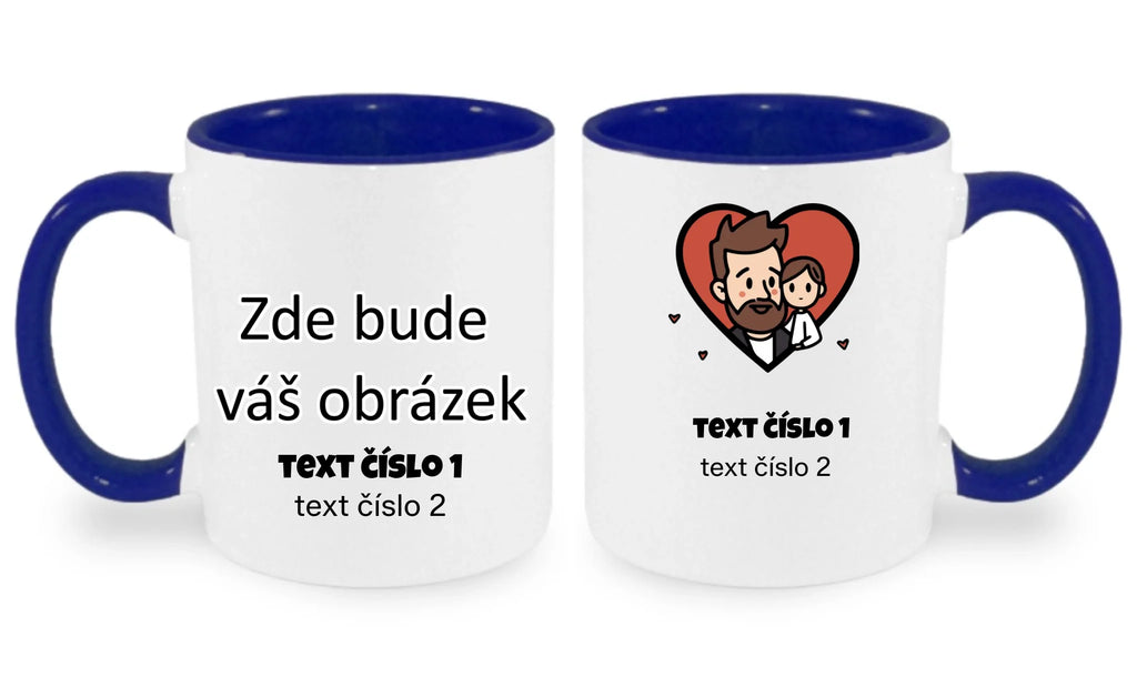 HRNÍČEK s motivem NEJ TÁTA (výběr z 10+ obrázků, možnost doplnit vlastní texty)