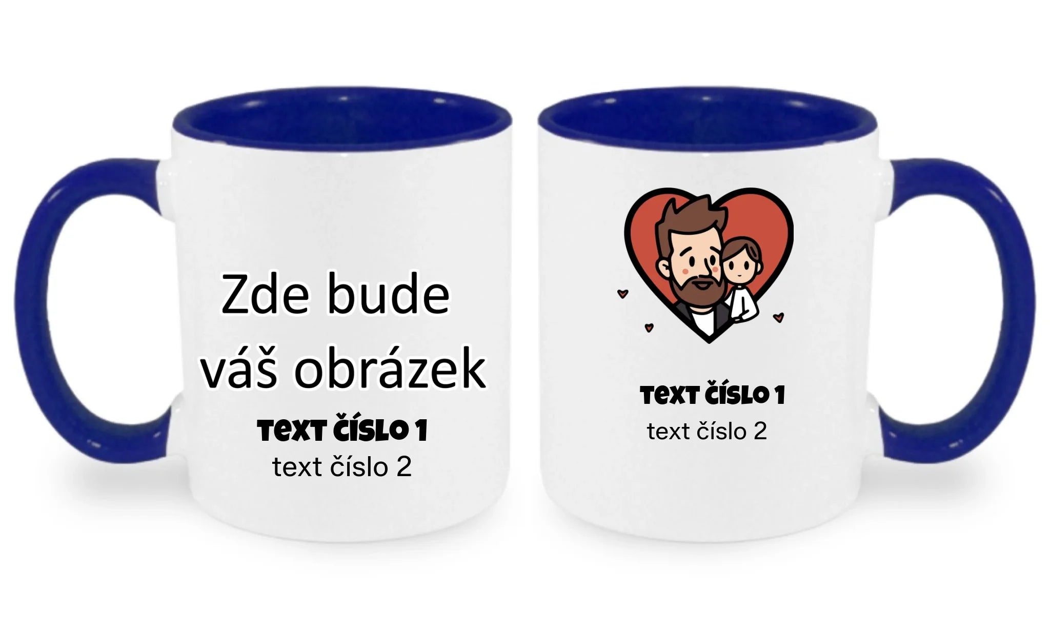 HRNÍČEK s motivem NEJ TÁTA (výběr z 10+ obrázků, možnost doplnit vlastní texty)