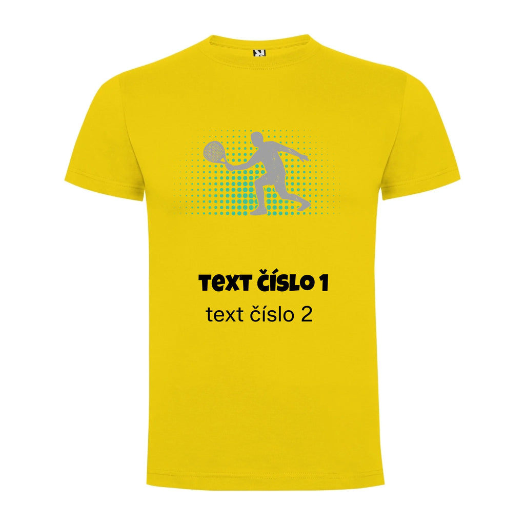 PÁNSKÉ TRIČKO s motivem PADEL (výběr z 10+ obrázků, možnost doplnit vlastní texty)