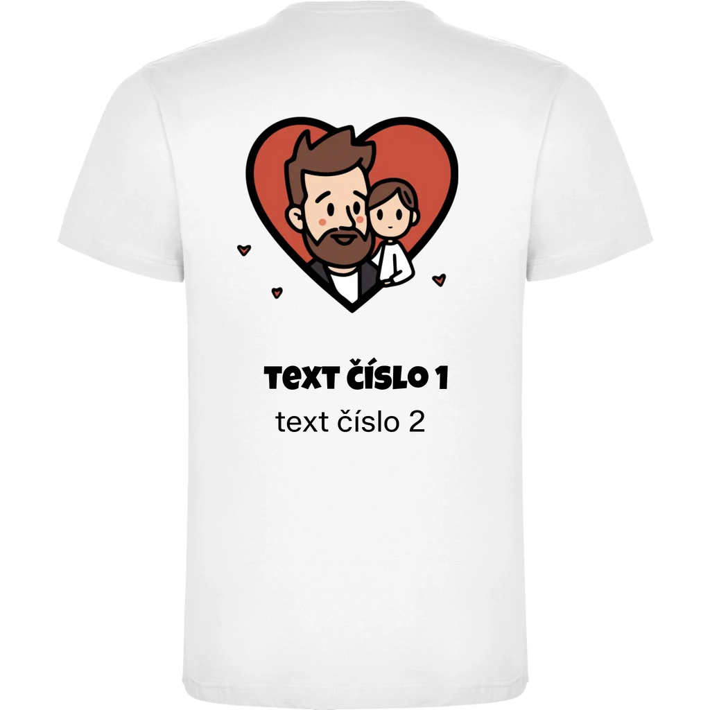 PÁNSKÉ TRIČKO s motivem NEJ TÁTA (výběr z 10+ obrázků, možnost doplnit vlastní texty)