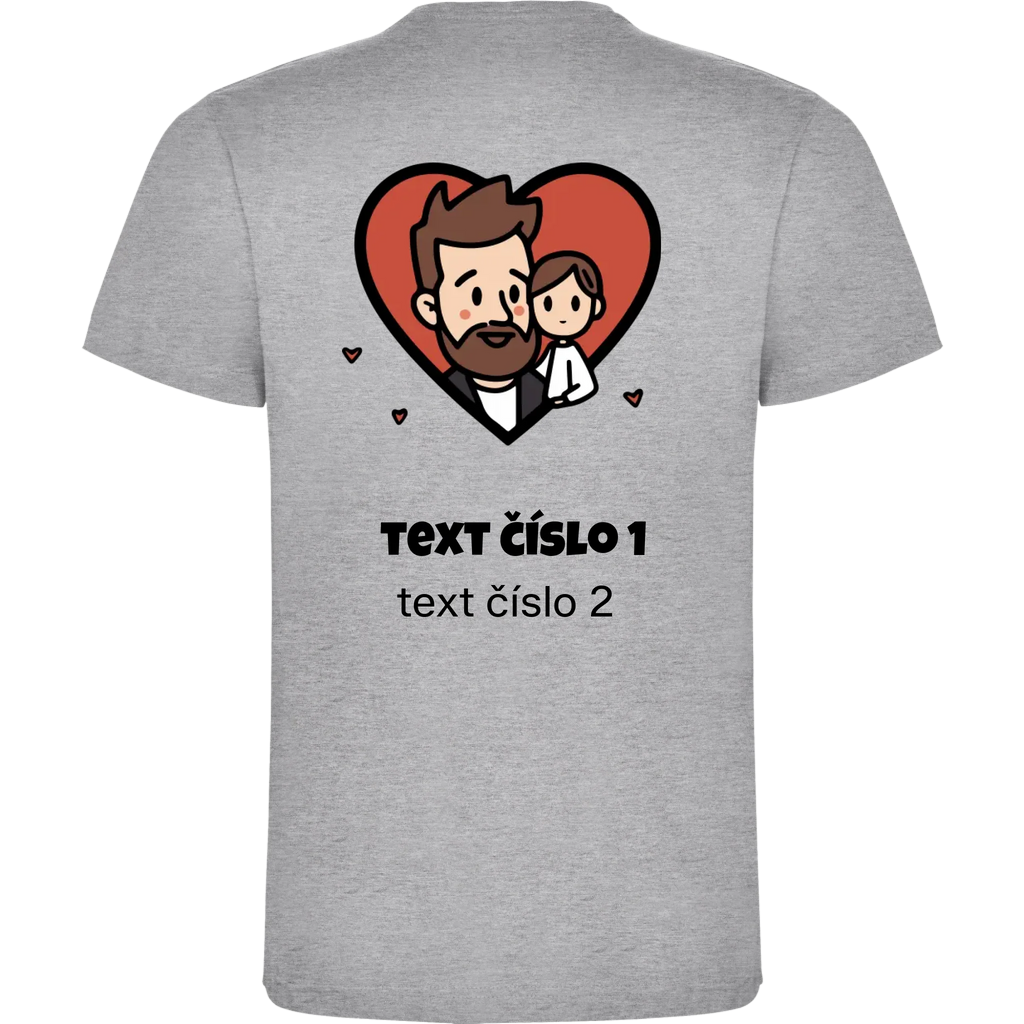 PÁNSKÉ TRIČKO s motivem NEJ TÁTA (výběr z 10+ obrázků, možnost doplnit vlastní texty)