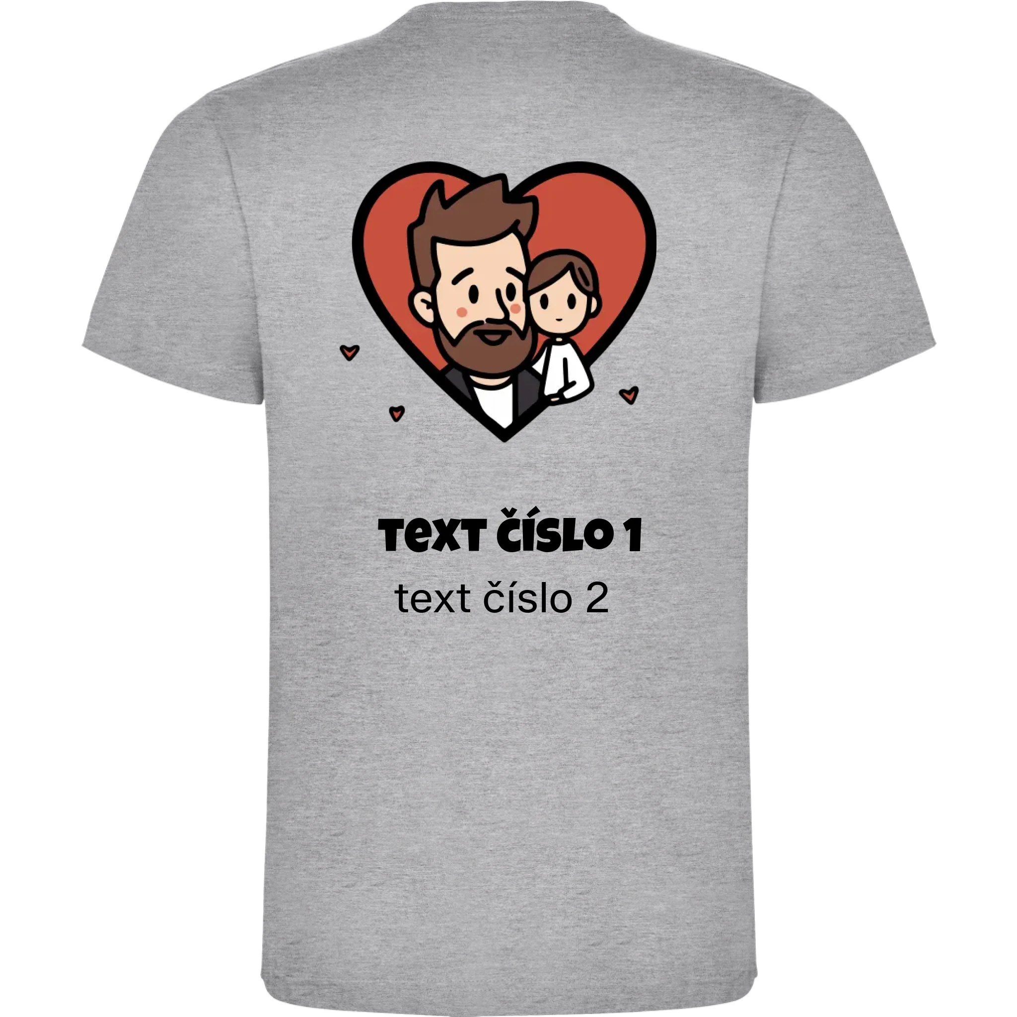 PÁNSKÉ TRIČKO s motivem NEJ TÁTA (výběr z 10+ obrázků, možnost doplnit vlastní texty)