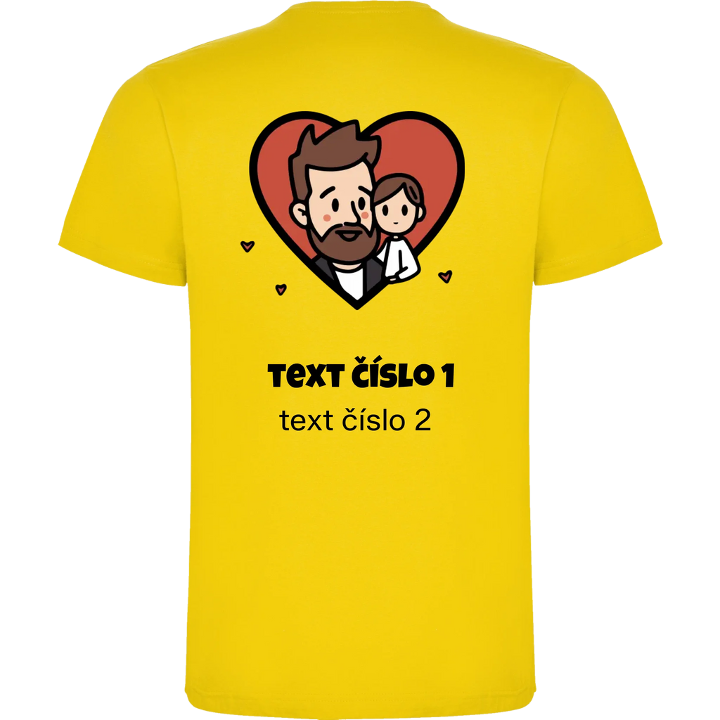 PÁNSKÉ TRIČKO s motivem NEJ TÁTA (výběr z 10+ obrázků, možnost doplnit vlastní texty)