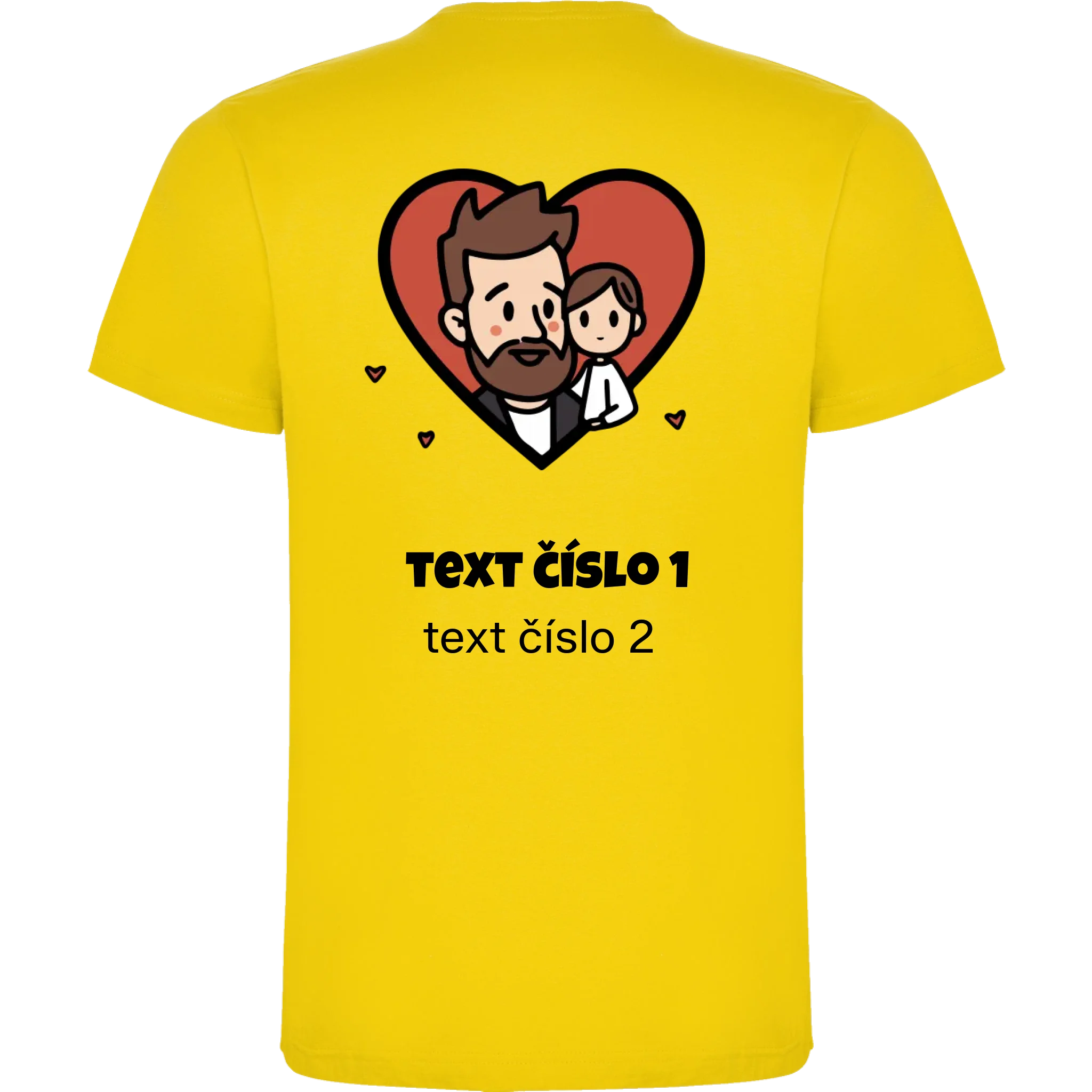 PÁNSKÉ TRIČKO s motivem NEJ TÁTA (výběr z 10+ obrázků, možnost doplnit vlastní texty)