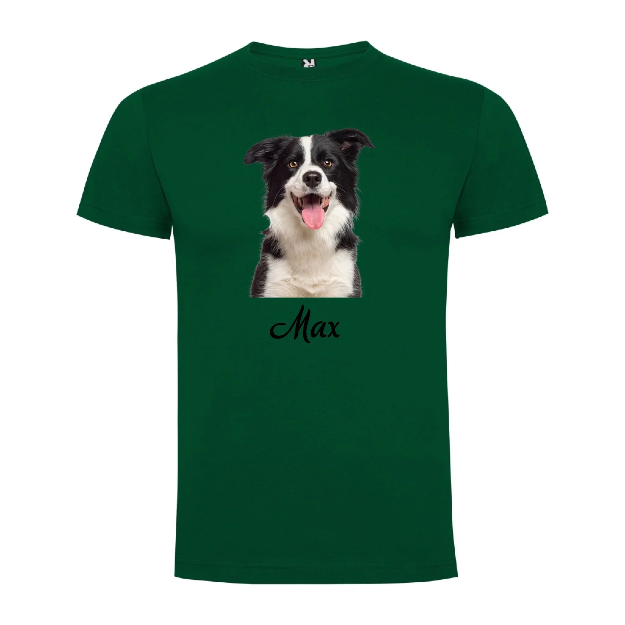 CHLAPECKÉ TRIČKO s potiskem PORTRÉT ZVÍŘETE (vložíte fotku, odstraní se pozadí, doplníte jméno) potisk jen dopředu chlapecké DOGO Tmavě zelená