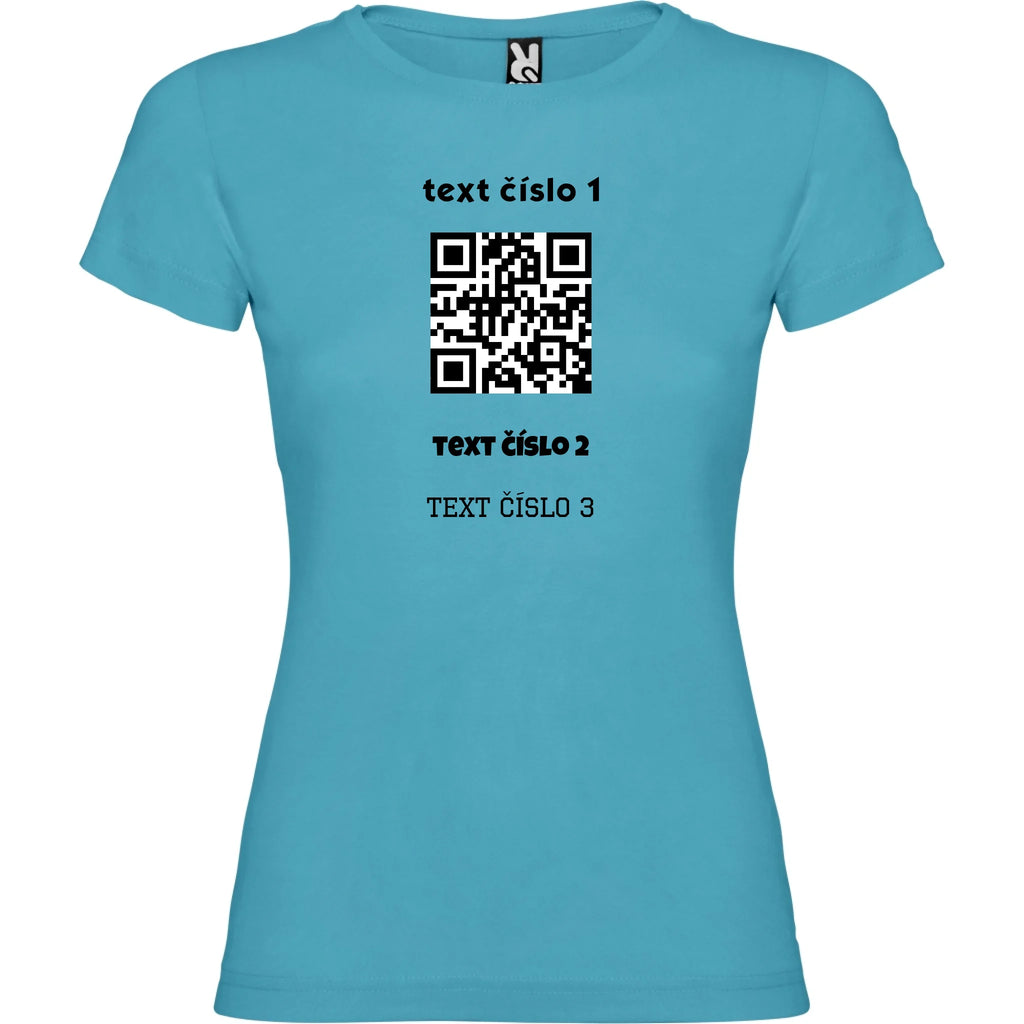 DÁMSKÉ TRIČKO s motivem QR KÓD (vložíte url adresu, můžete vložit vlastní texty)