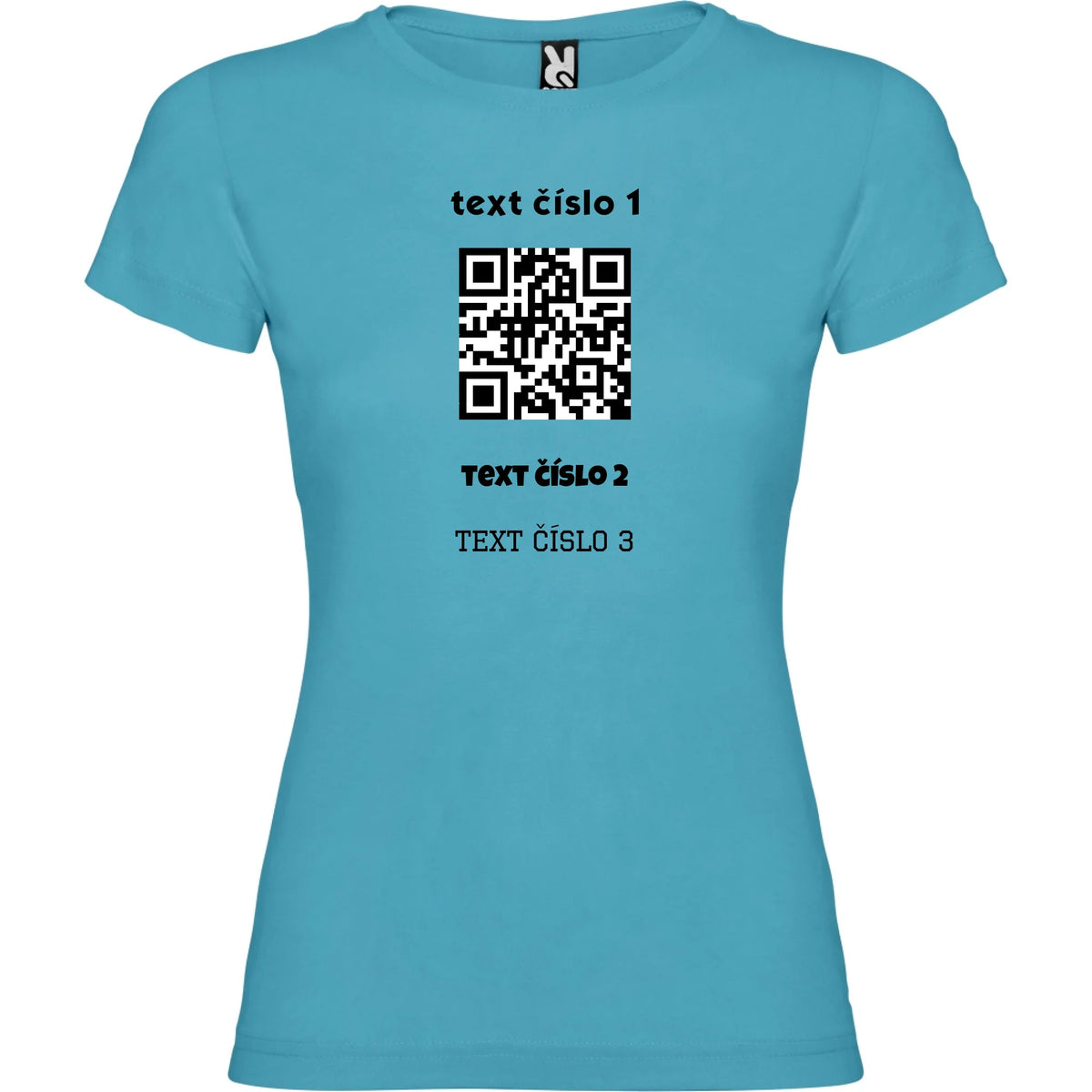 DÁMSKÉ TRIČKO s motivem QR KÓD (vložíte url adresu, můžete vložit vlastní texty)