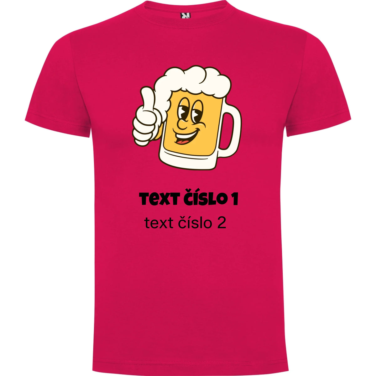 PÁNSKÉ TRIČKO s motivem PIVO (výběr z 10+ obrázků, možnost doplnit vlastní texty) jen motiv dopředu Růže