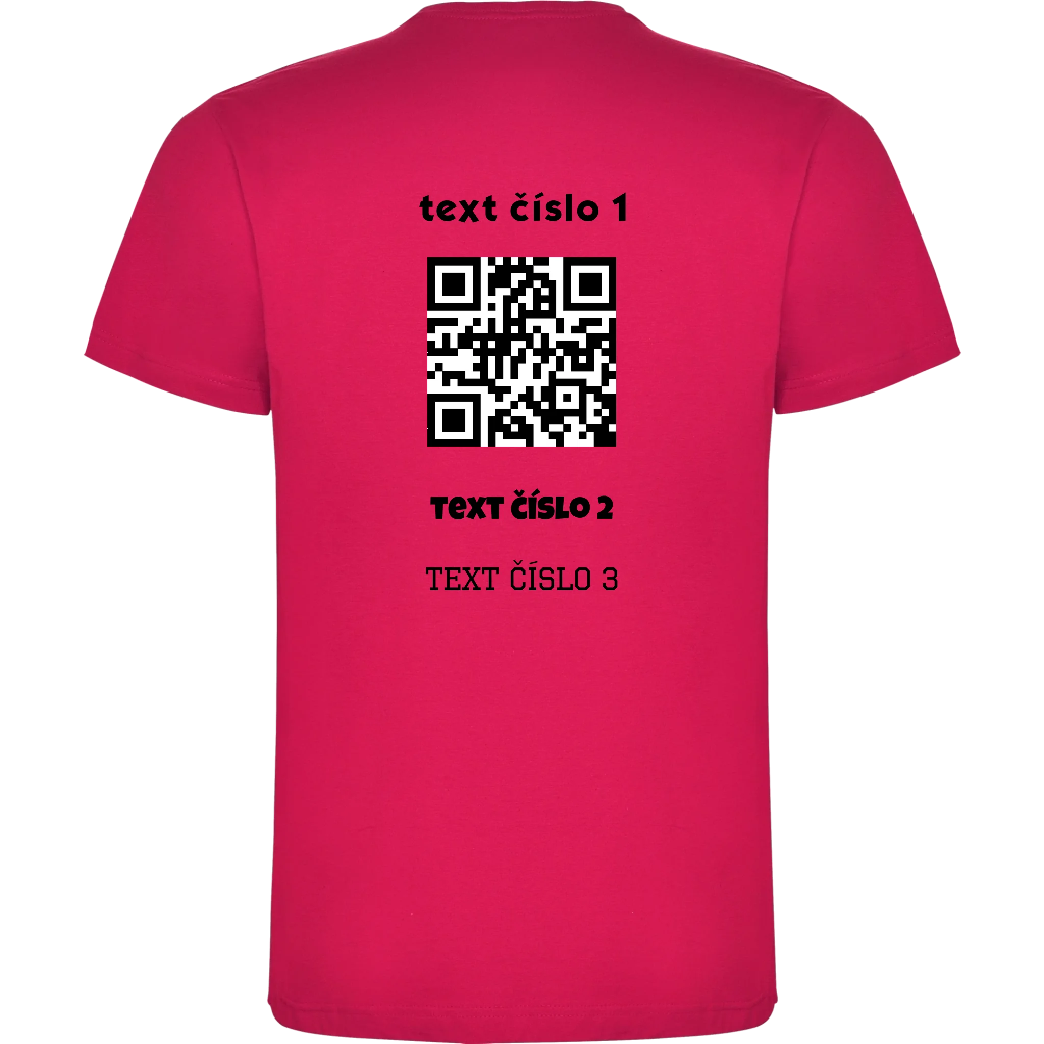 PÁNSKÉ TRIČKO s motivem QR KÓD (vložíte url adresu, můžete vložit vlastní texty) potisk jen na záda pánské DOGO Růže