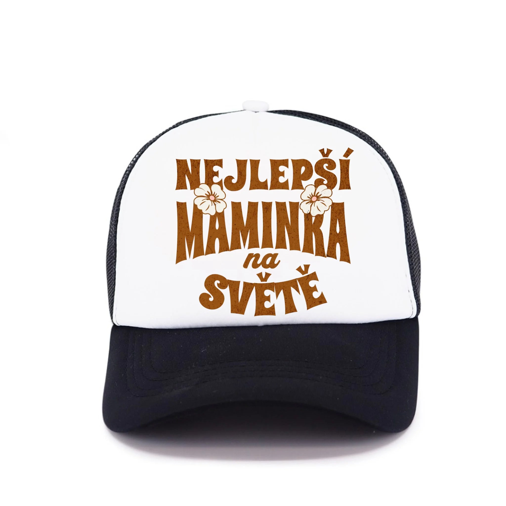 KŠILTOVKA s motivem NEJ MÁMA (výběr z 20+ potisků) Kšiltovka TRUCKER černá 58