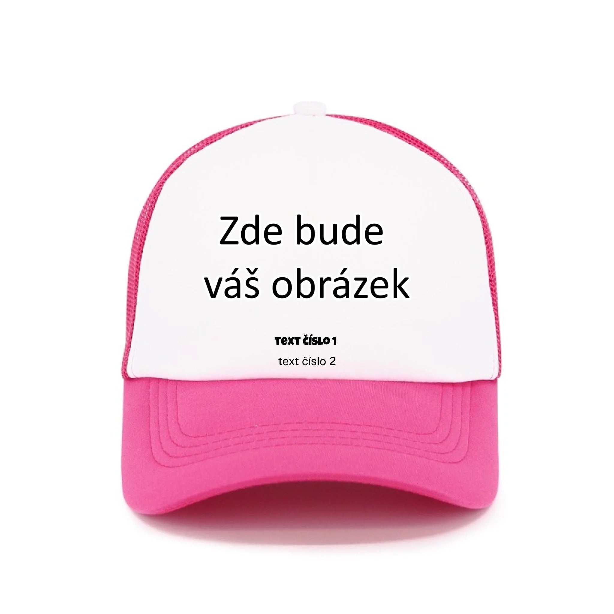 KŠILTOVKA TRUCKER s vaším motivem/fotkou Kšiltovka TRUCKER růžová 58