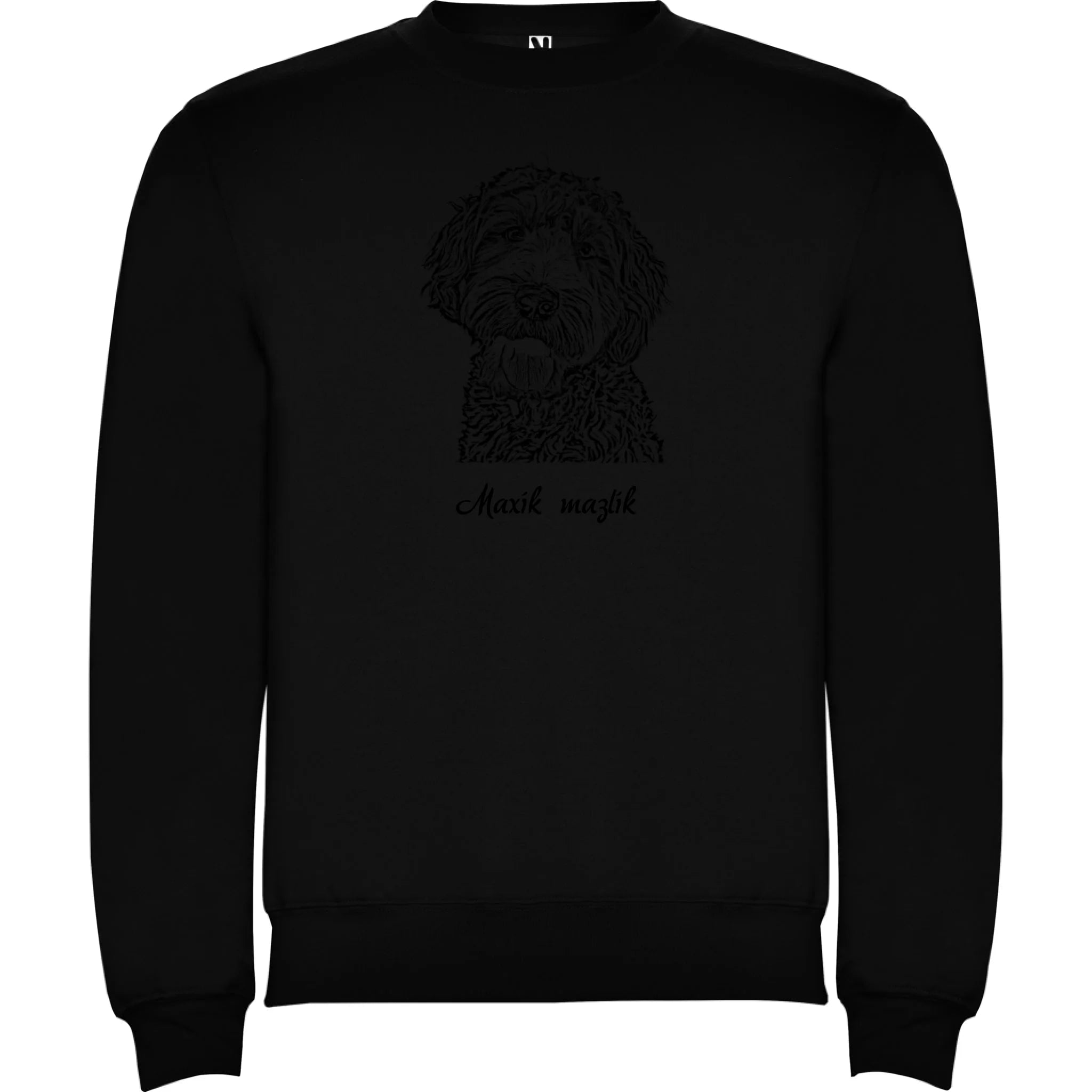 MIKINA BEZ KAPUCE UNISEX s potiskem KRESBA ZVÍŘÁTKA (vložíte fotku a necháte upravit) potisk jen dopředu unisex mikina clasica Černá